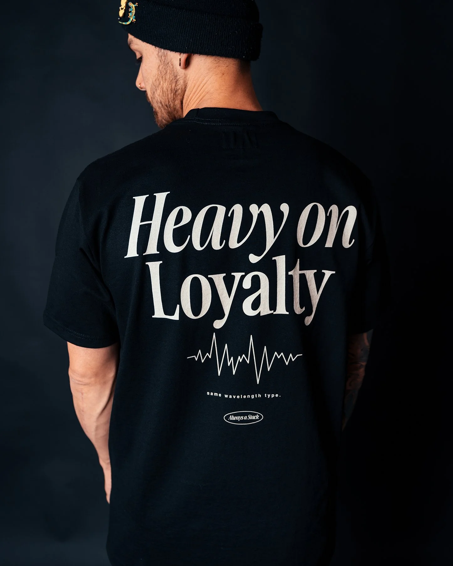 Heavy On Loyalty | Heavyweight Black Graphic Tee - Image 3