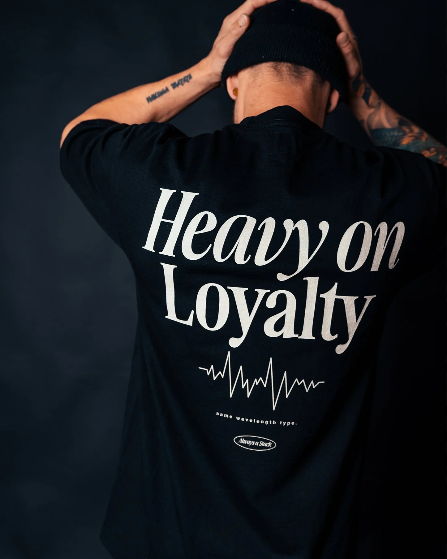 Heavy On Loyalty | Heavyweight Black Graphic Tee - Image 4