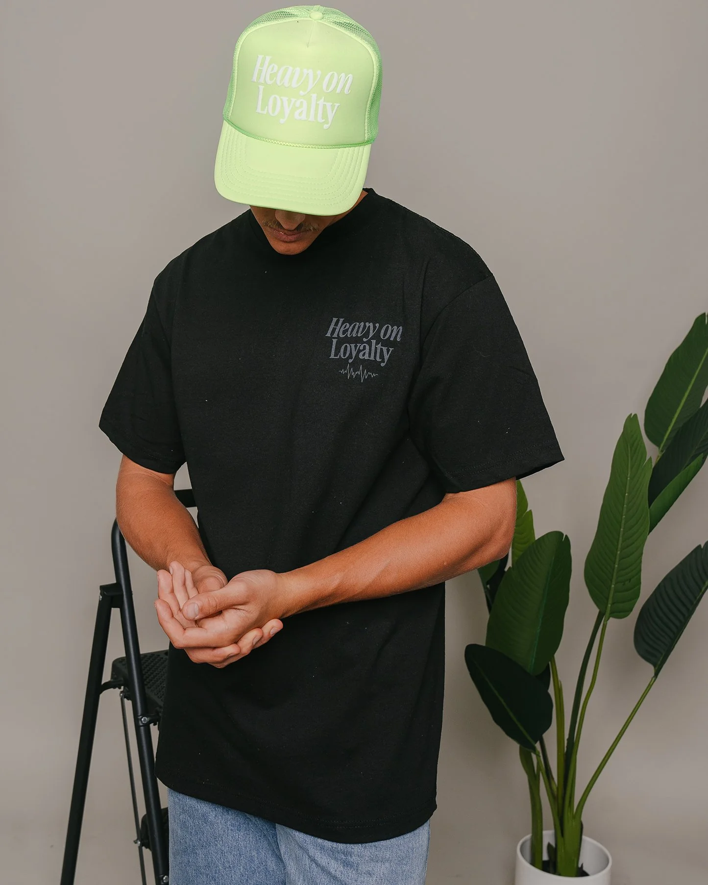 Heavy On Loyalty V2 | Heavyweight Black Graphic Tee - Image 2