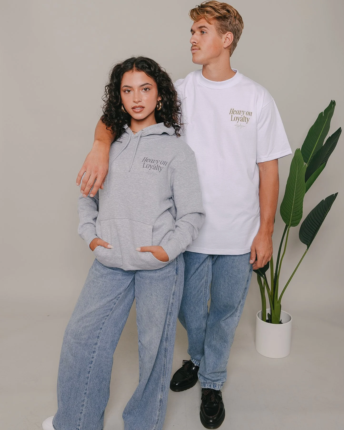 Heavy On Loyalty V2 | Heavyweight White Graphic Tee - Image 2