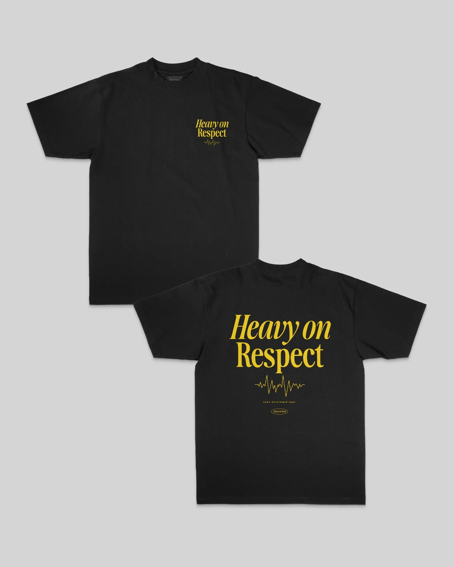 Heavy On Respect V2 | Heavyweight Black Graphic Tee