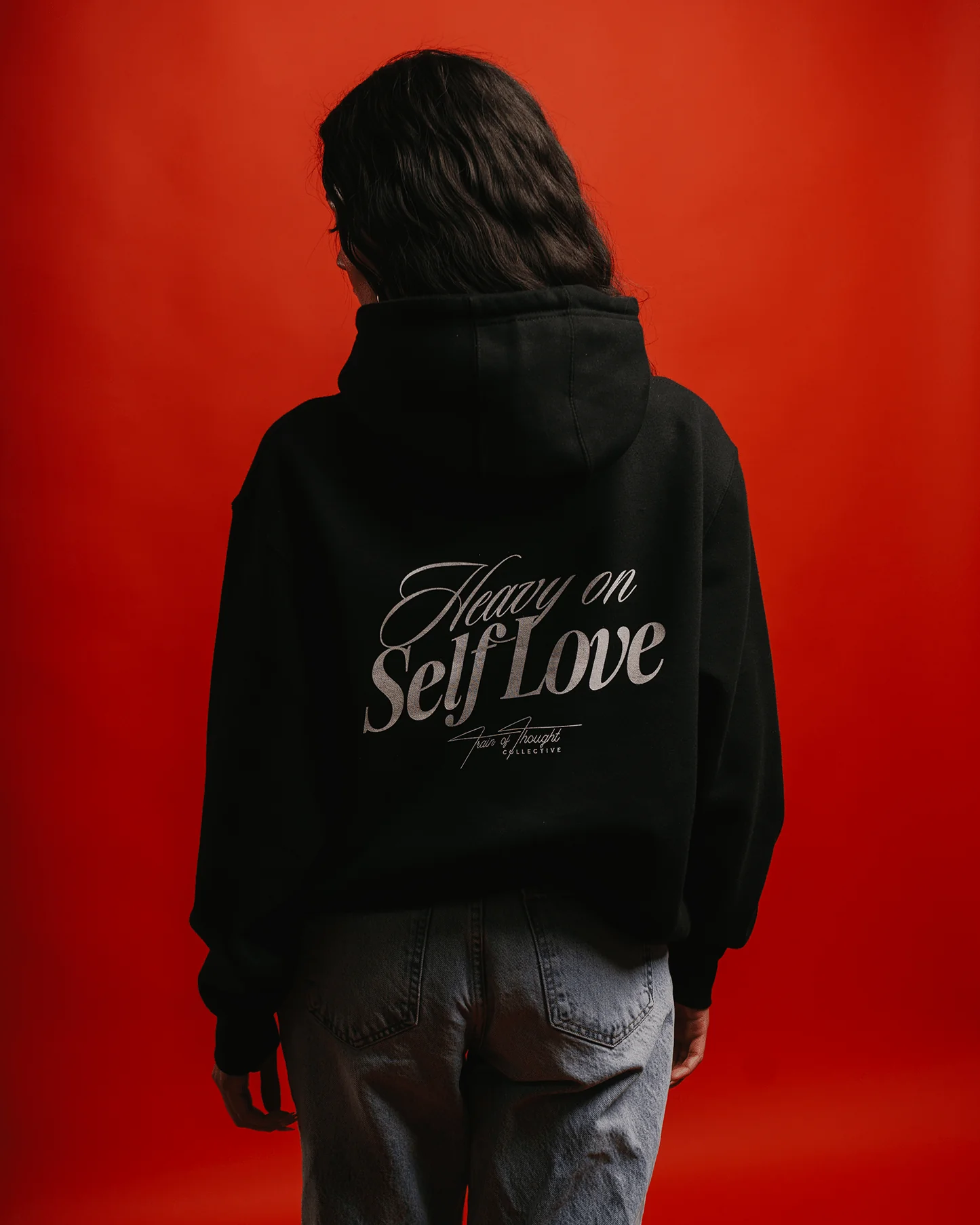 Heavy On Self Love | Black Pullover Hoodie - Image 6