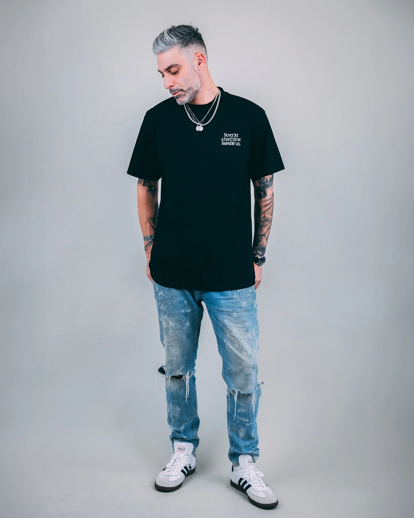 Humble | Heavyweight Black Graphic Tee - Image 2