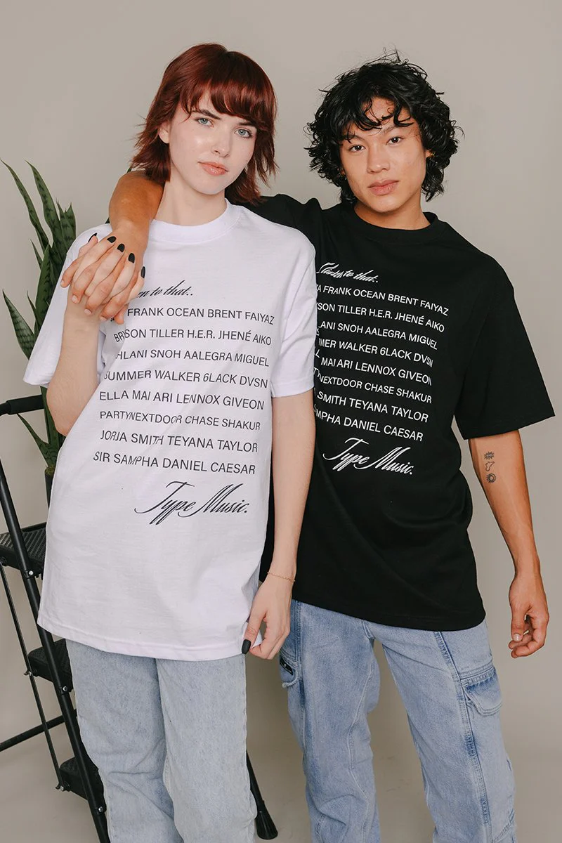 I listen to that.. Modern R&B | Heavyweight White Graphic Tee - Image 3