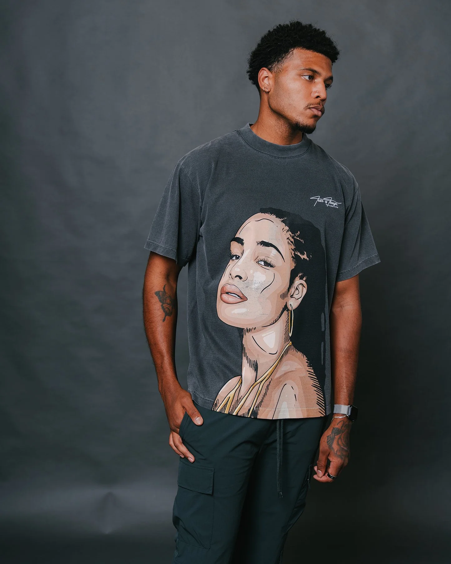 Jorja Big Face | Oversized Shadow Graphic Tee - Image 3