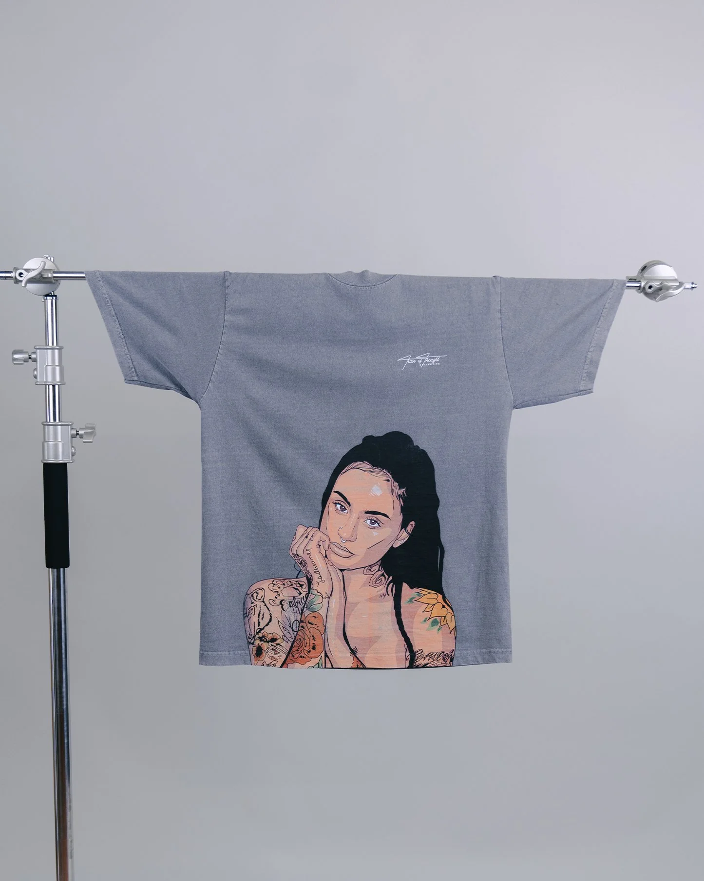 Kehlani Big Face | Oversized Cement Graphic Tee - Image 3