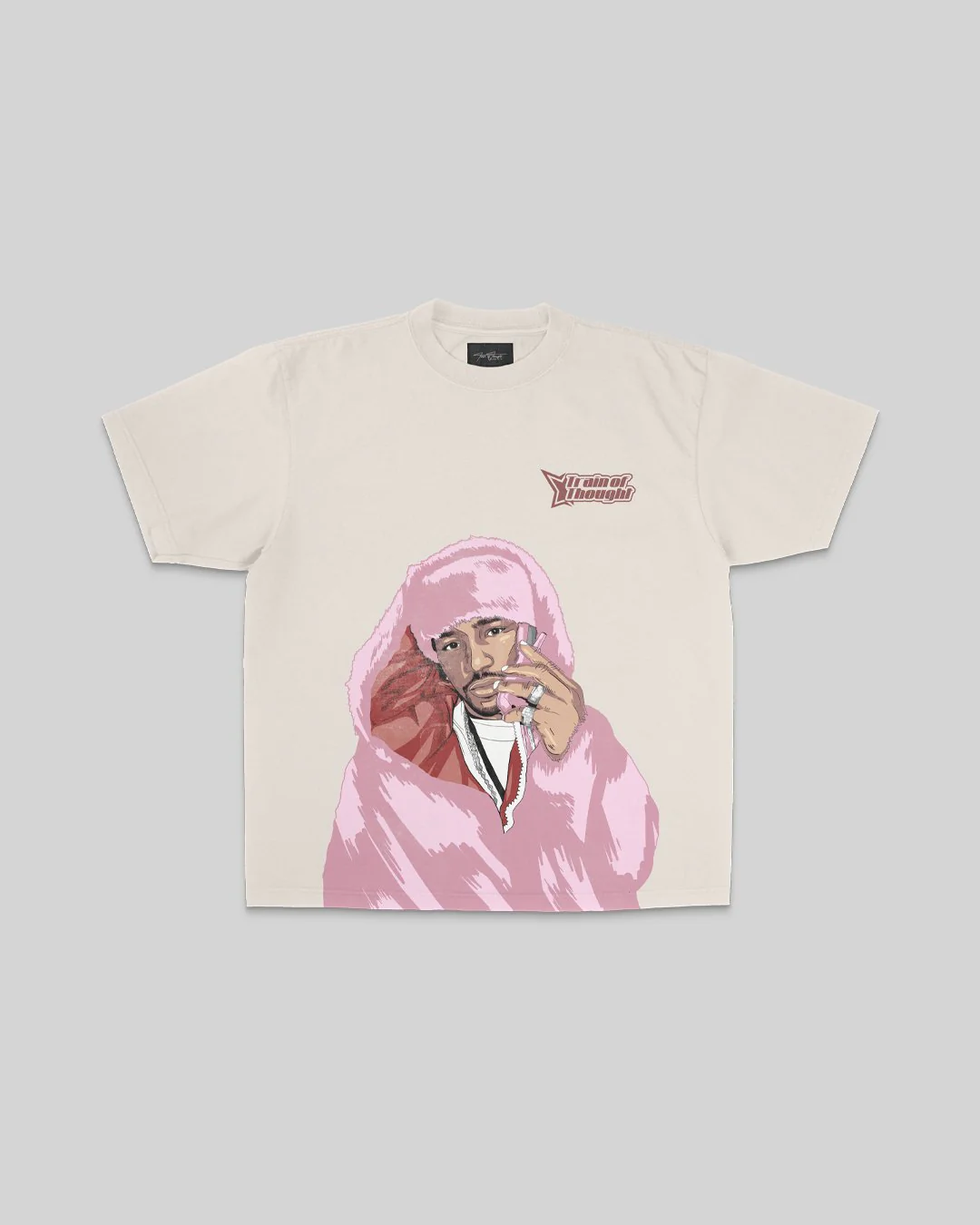 Killa Big Face | Oversized Cream Graphic Tee