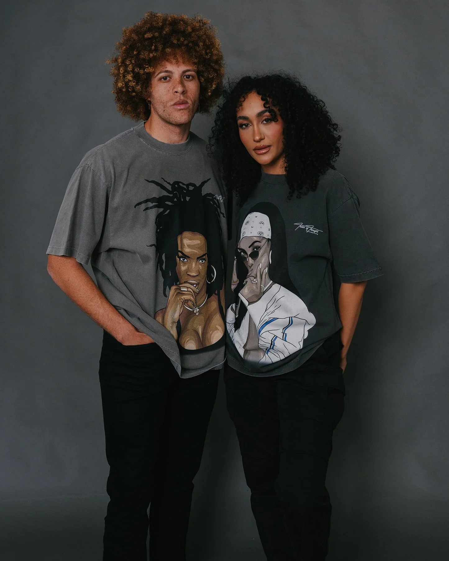 Lauryn Big Face | Oversized Cement Graphic Tee - Image 3