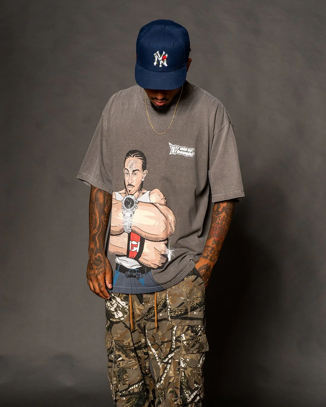 Luda Big Face | Oversized Cement Graphic Tee - Image 4