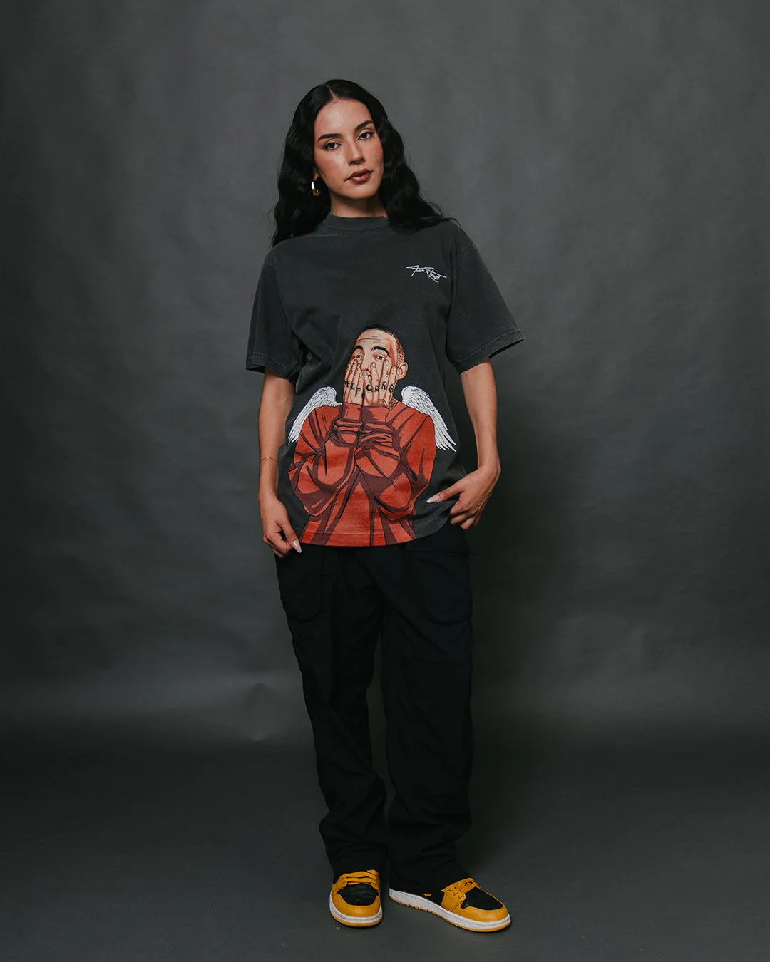 Mac Wings Big Face | Oversized Shadow Graphic Tee - Image 2