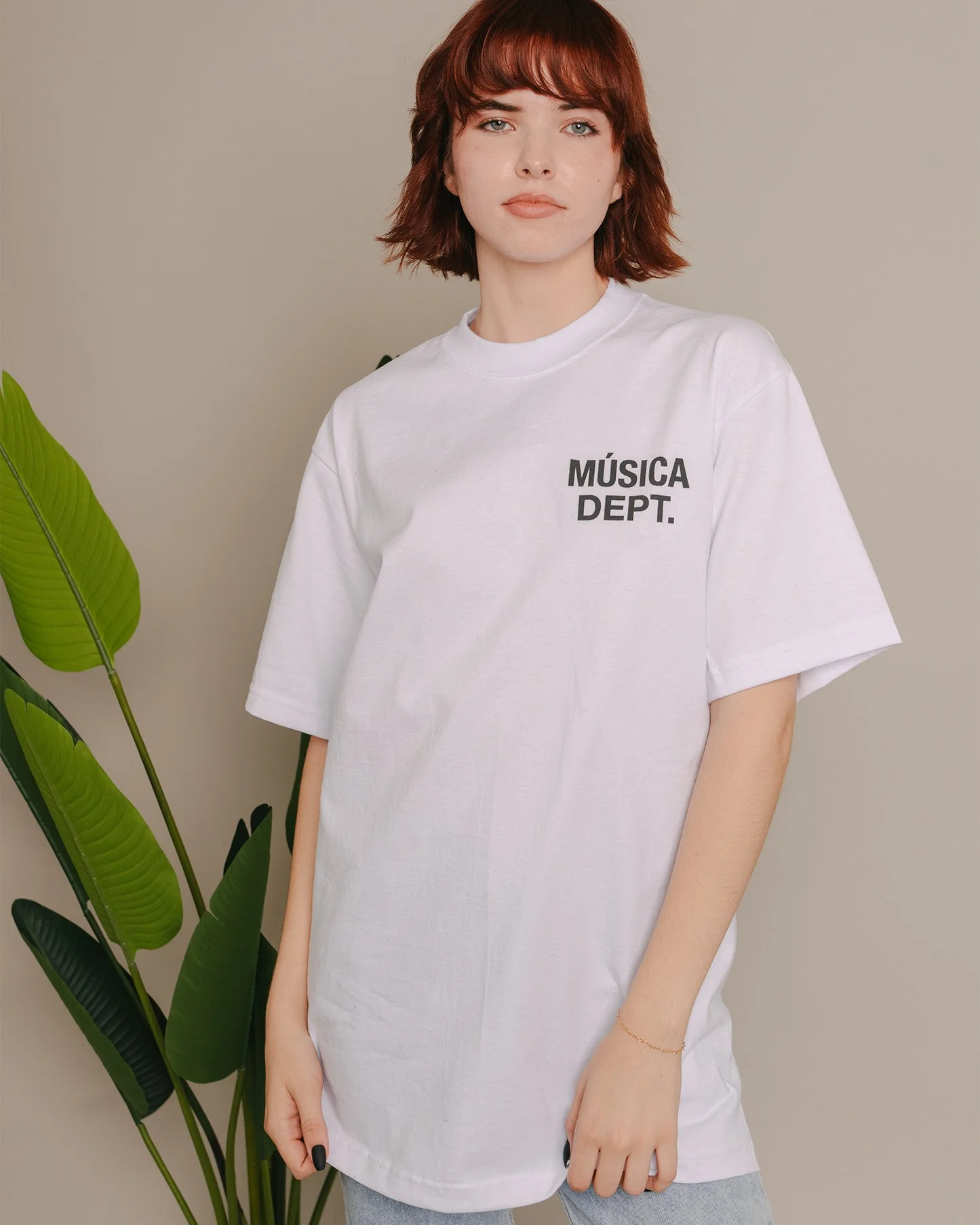Musica Dept. | Heavyweight White Graphic Tee - Image 3