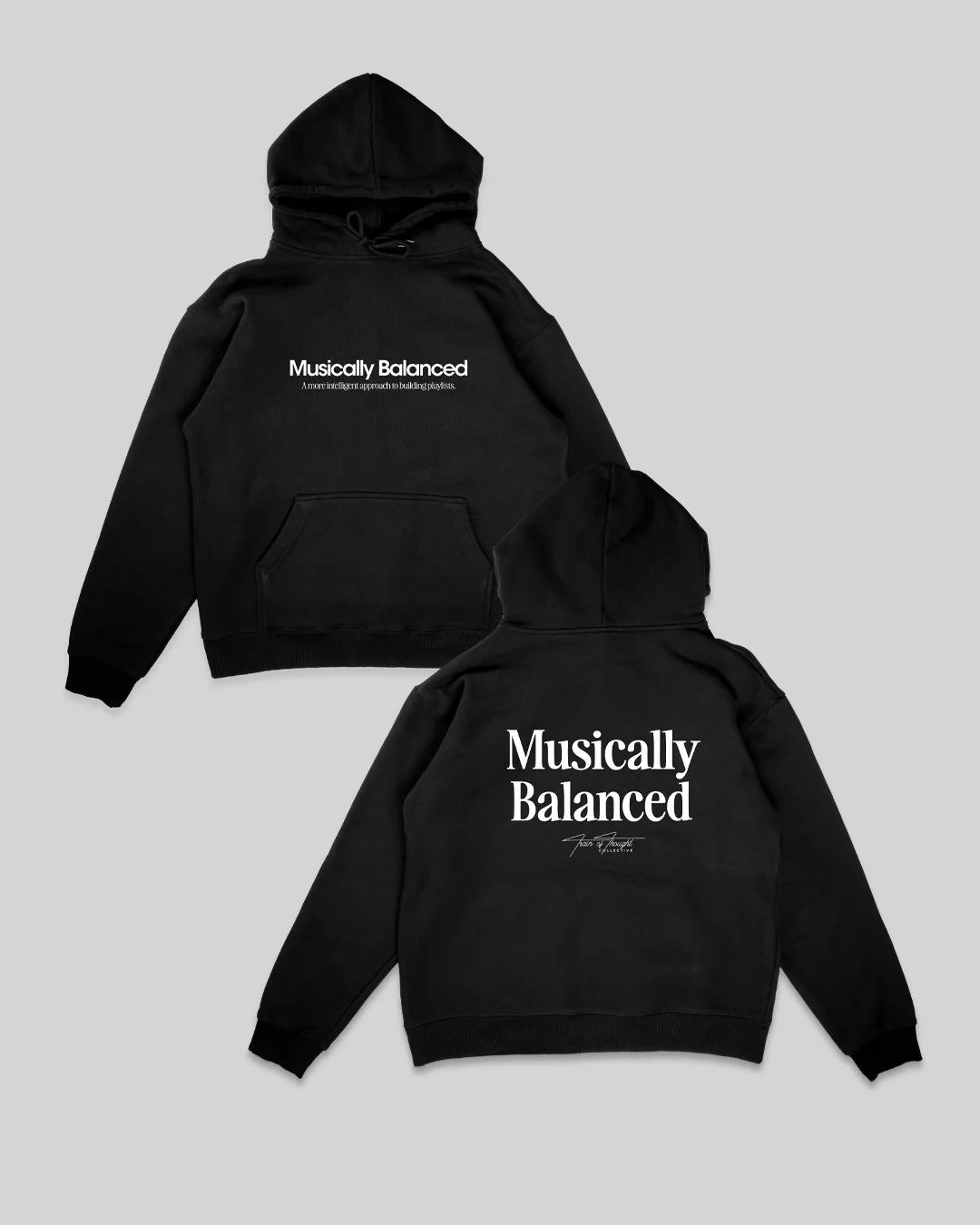 Musically Balanced 2.0 | Black Pullover Hoodie
