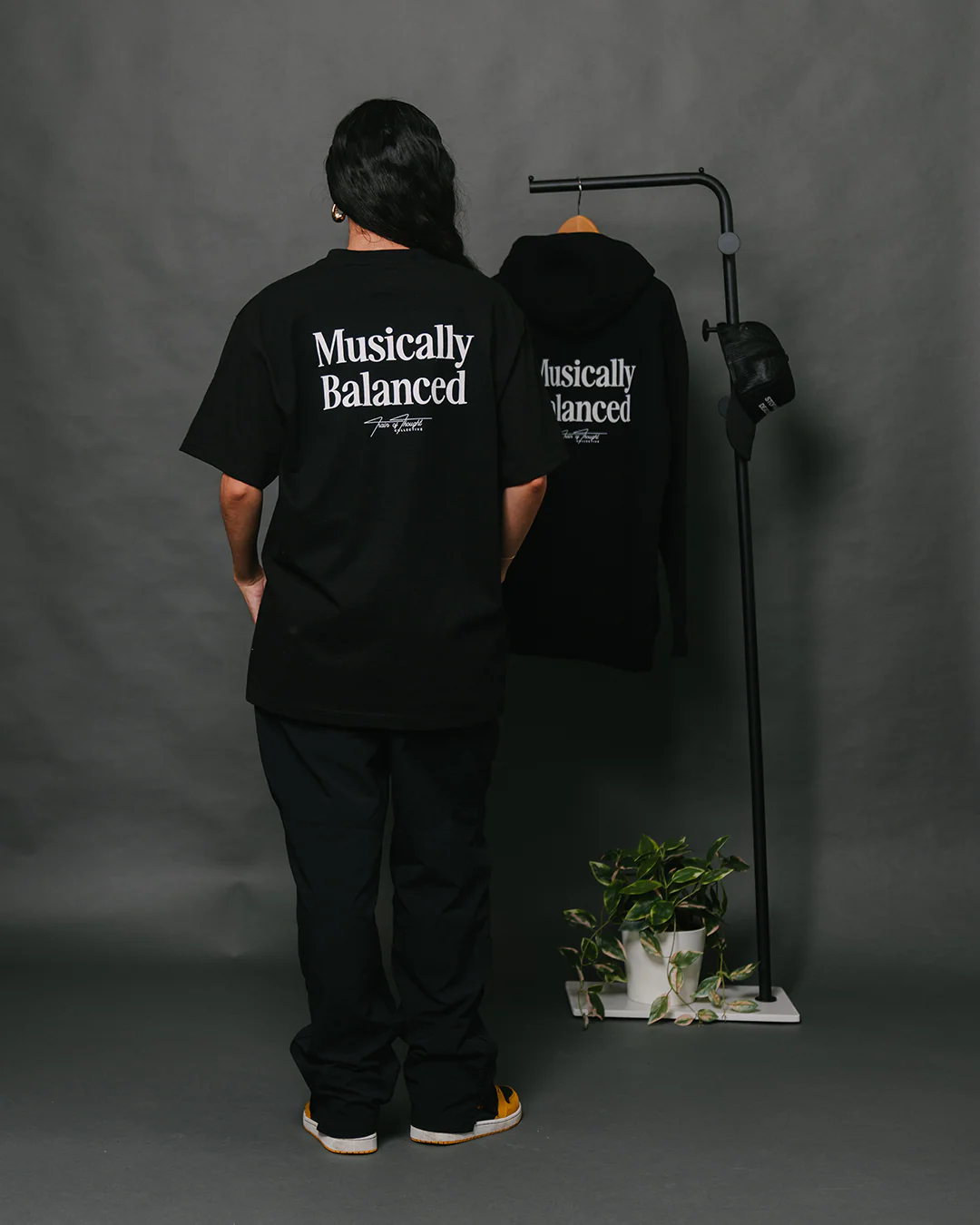 Musically Balanced 2.0 | Heavyweight Black Graphic Tee - Image 3