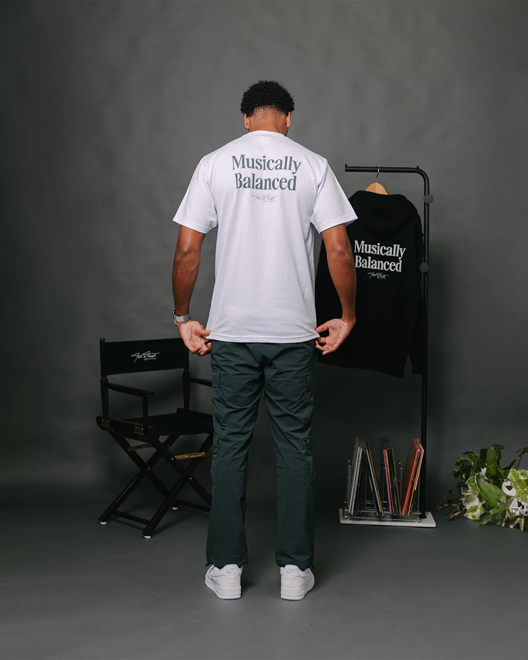 Musically Balanced 2.0 | Heavyweight White Graphic Tee - Image 3