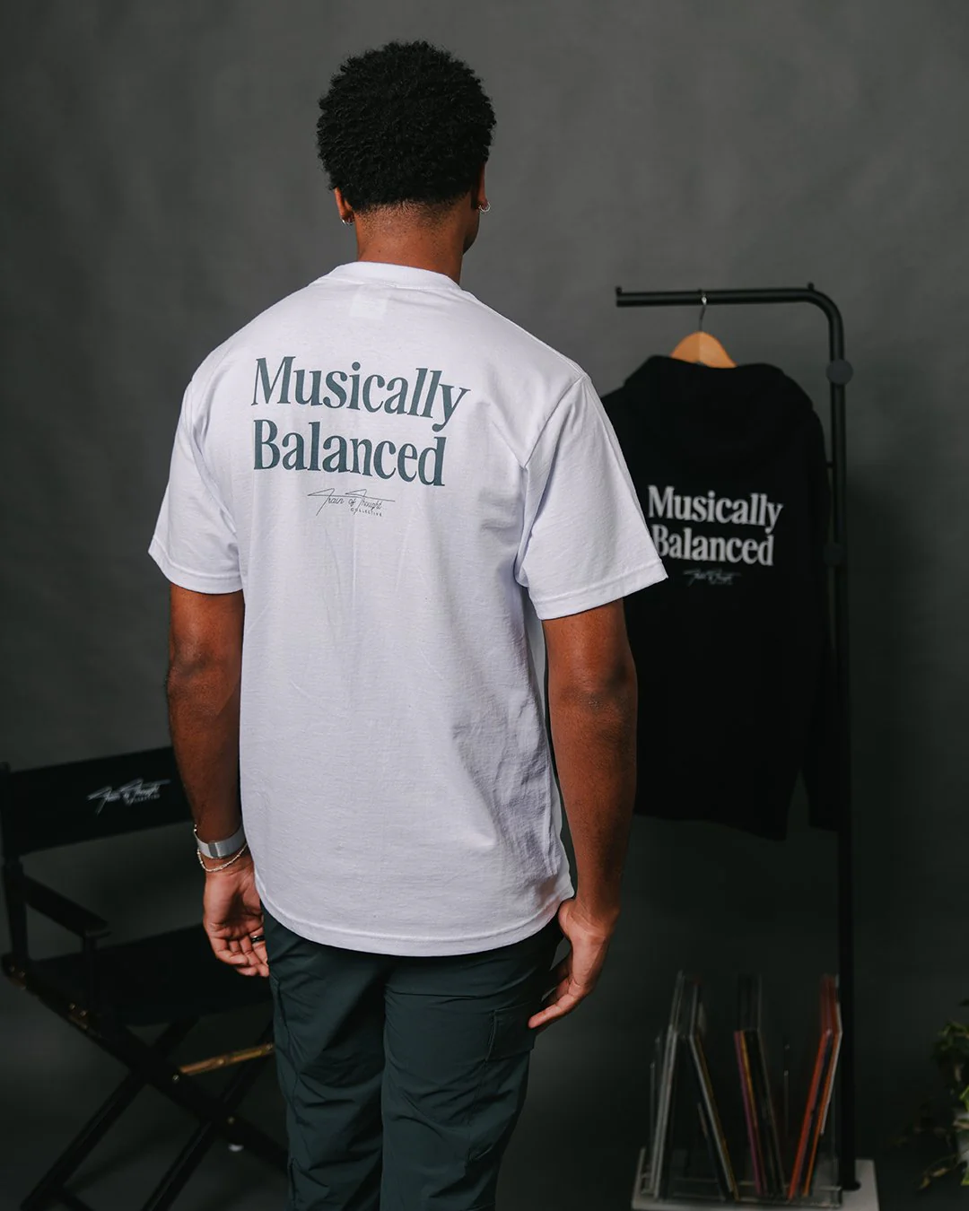 Musically Balanced 2.0 | Heavyweight White Graphic Tee - Image 4