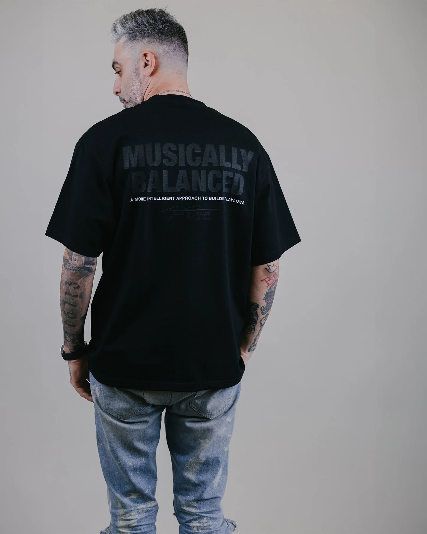 Musically Balanced | Heavyweight Black Graphic Tee - Image 4