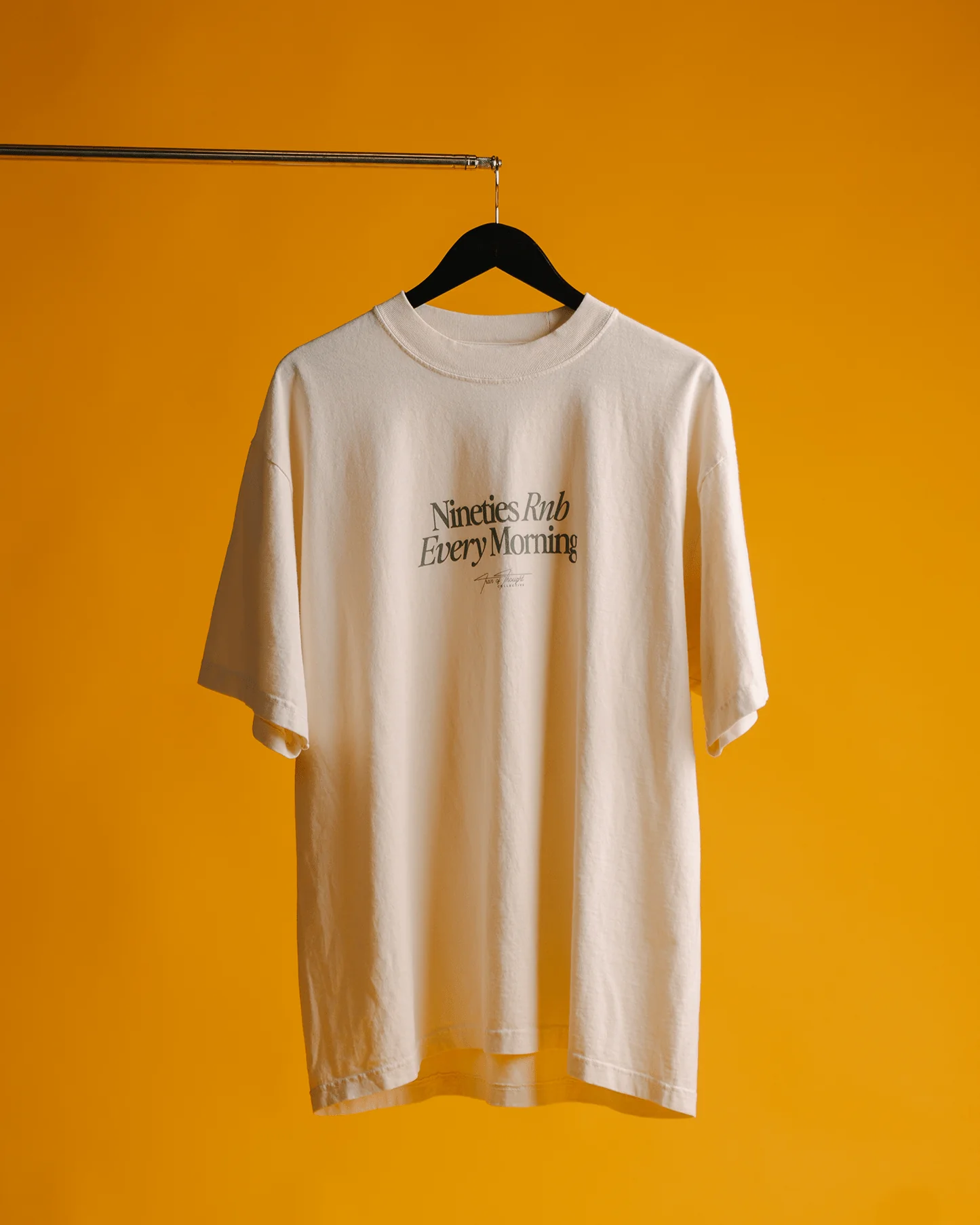 Nineties Rnb Every Morning V2 | Oversized Cream Graphic Tee - Image 4