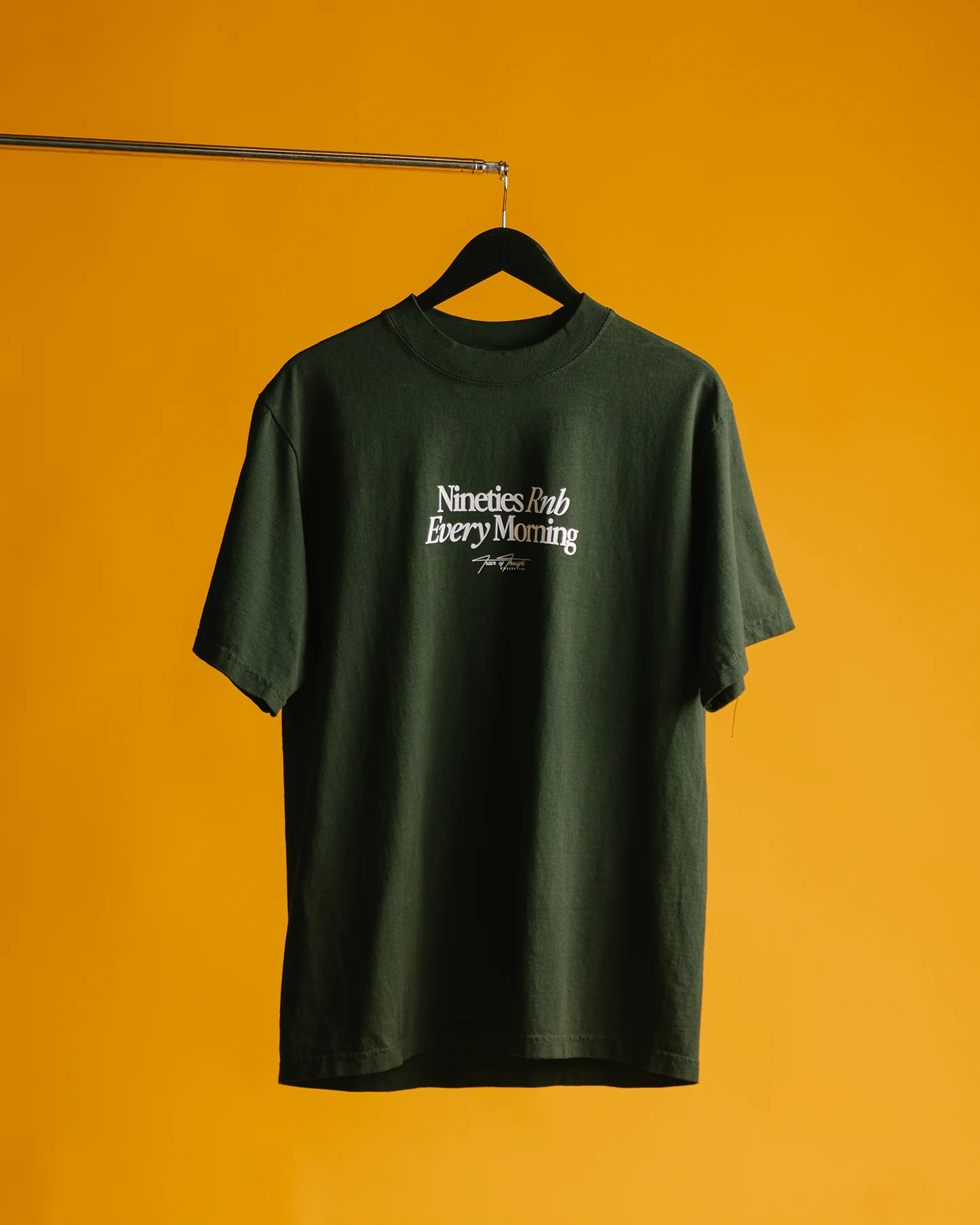 Nineties Rnb Every Morning V2 | Oversized Green Graphic Tee - Image 5