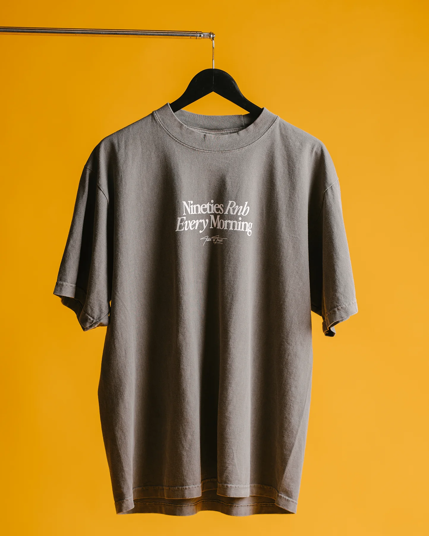 Nineties Rnb Every Morning V2 | Oversized Cement Graphic Tee - Image 5