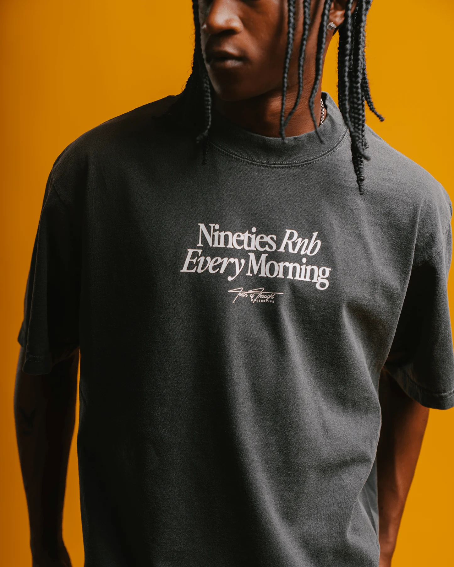 Nineties Rnb Every Morning V2 | Oversized Shadow Graphic Tee - Image 3