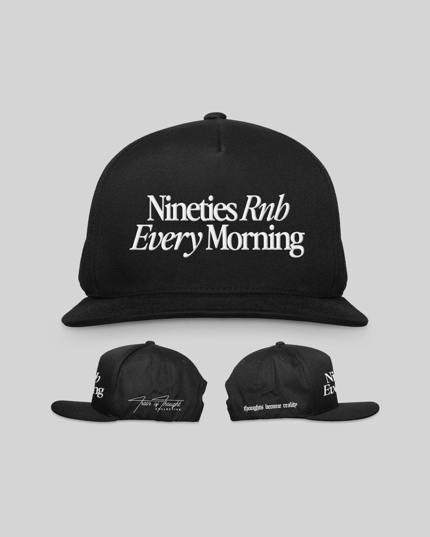Nineties Rnb Every Morning | Black Snapback - Image 5