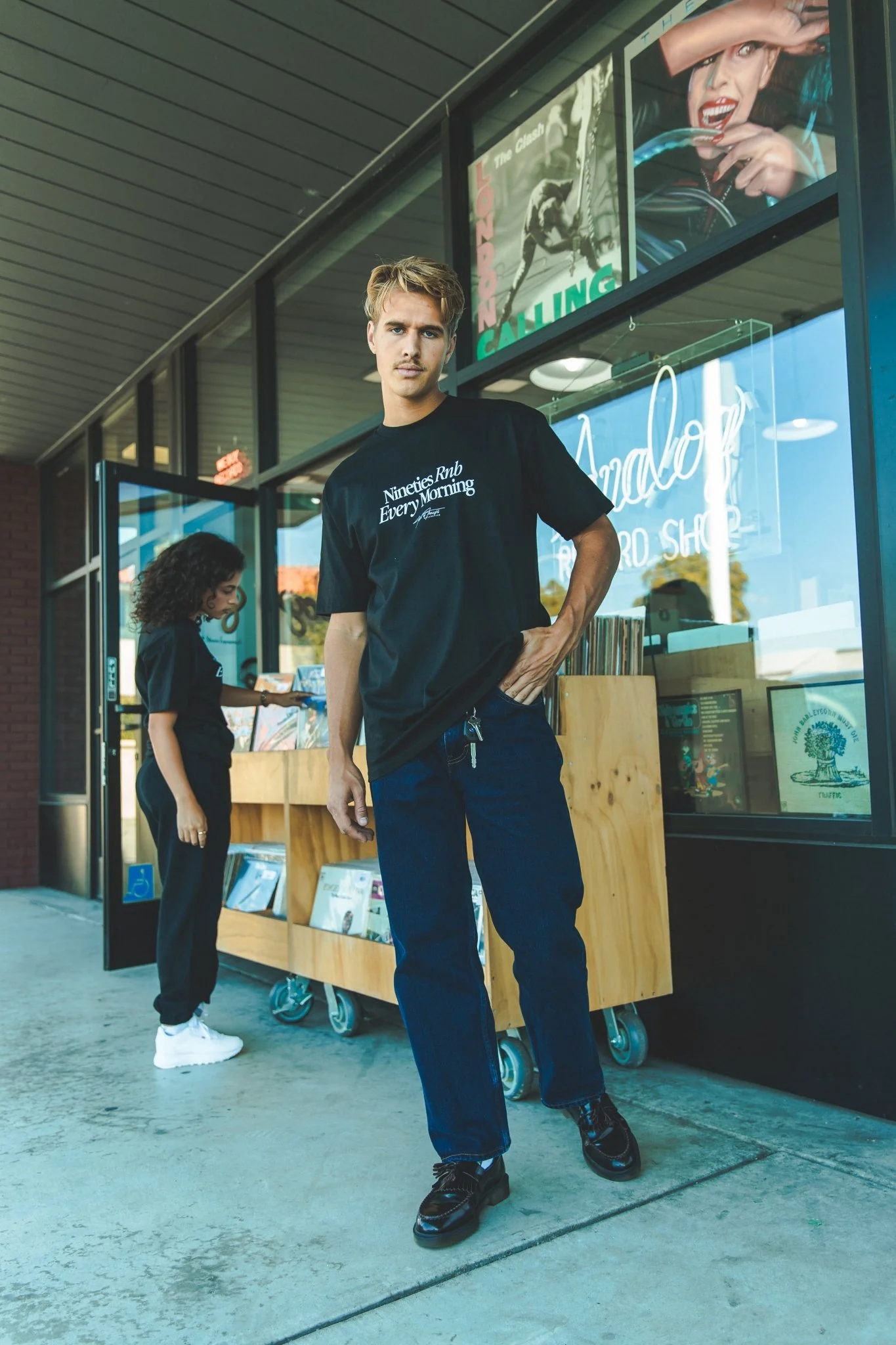 Nineties Rnb Every Morning | Classic Black Graphic Tee - Image 3