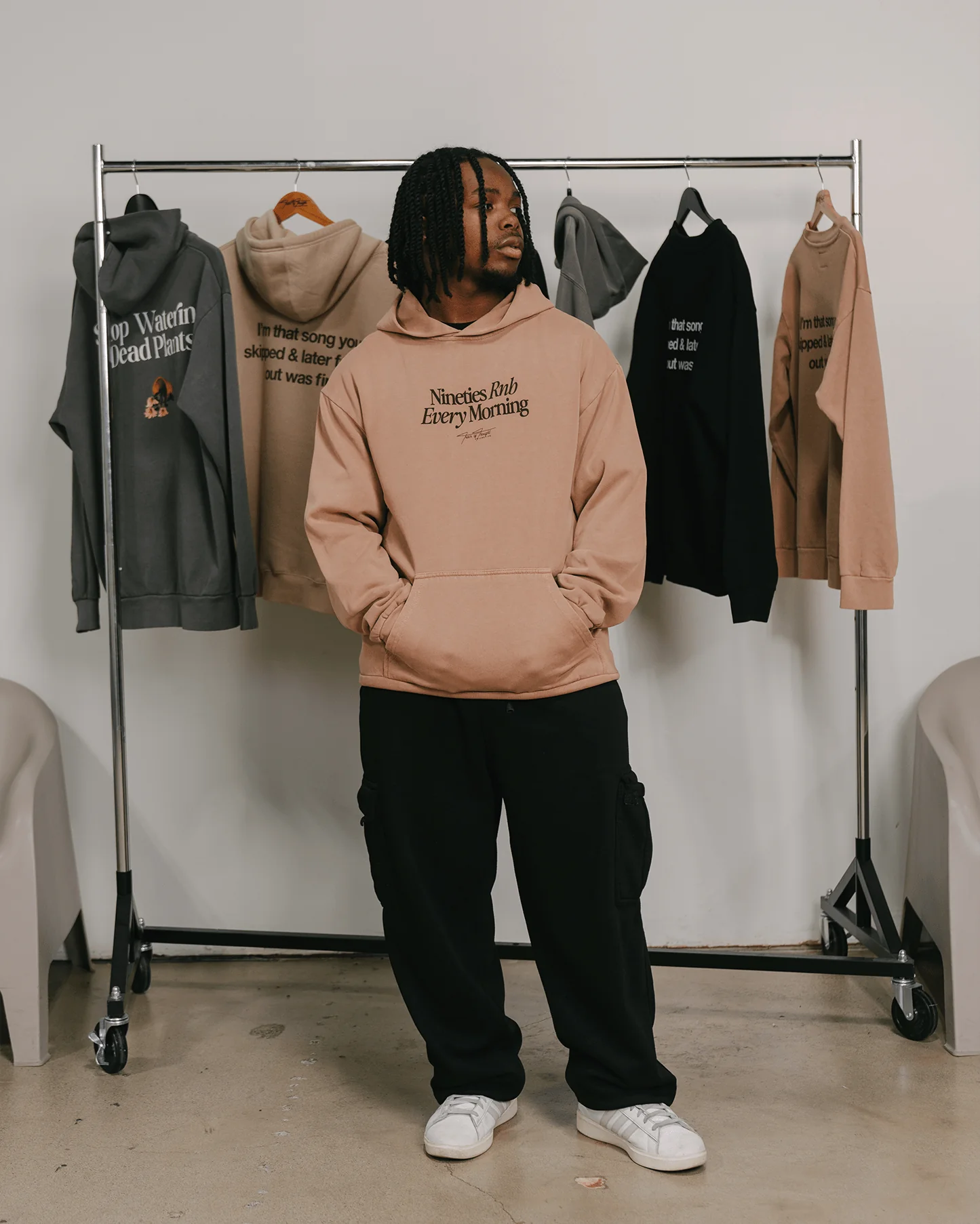 Nineties Rnb Every Morning | Mushroom Hoodie - Image 4
