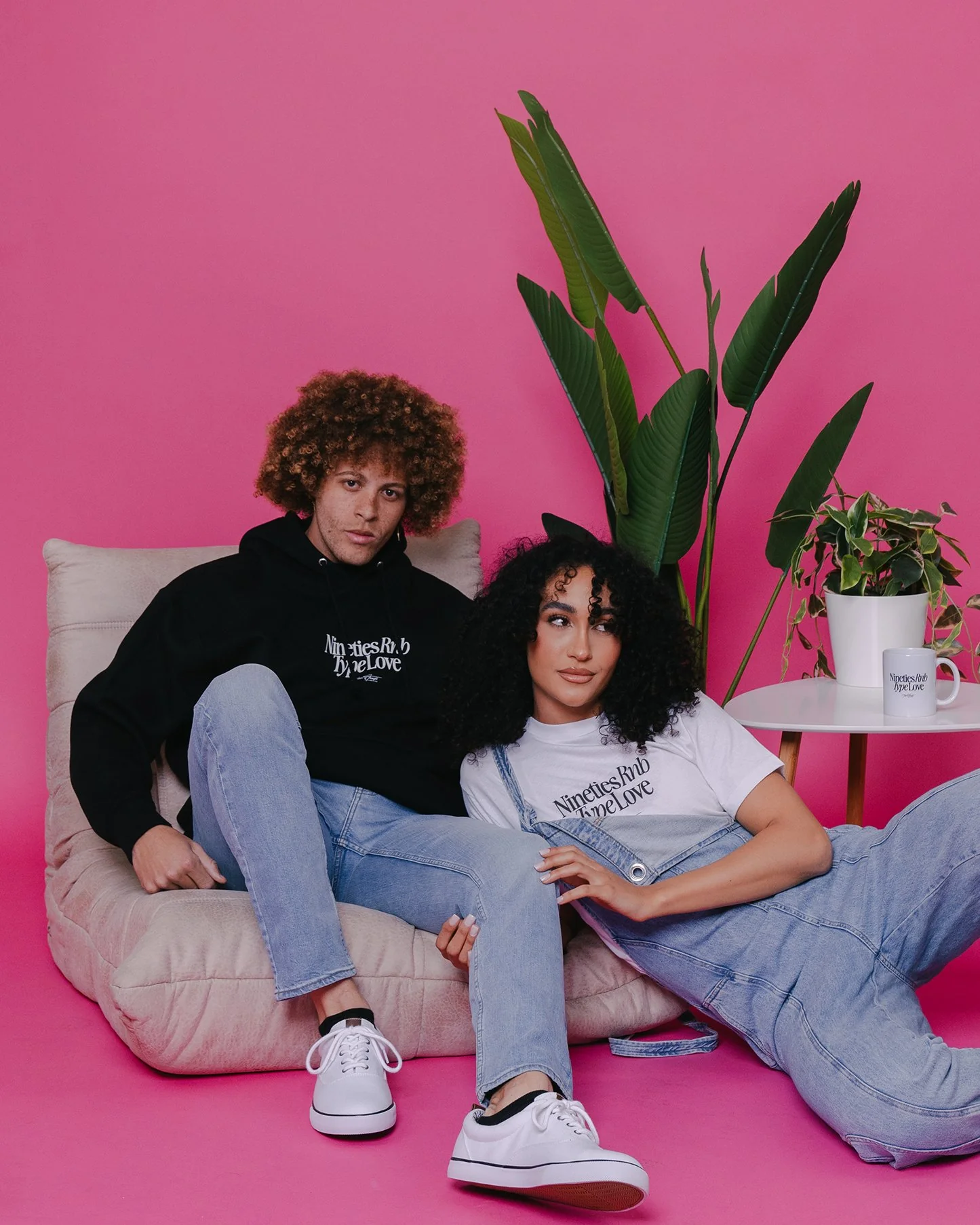 Nineties Rnb Type Love | Classic White Graphic Tee - Image 4