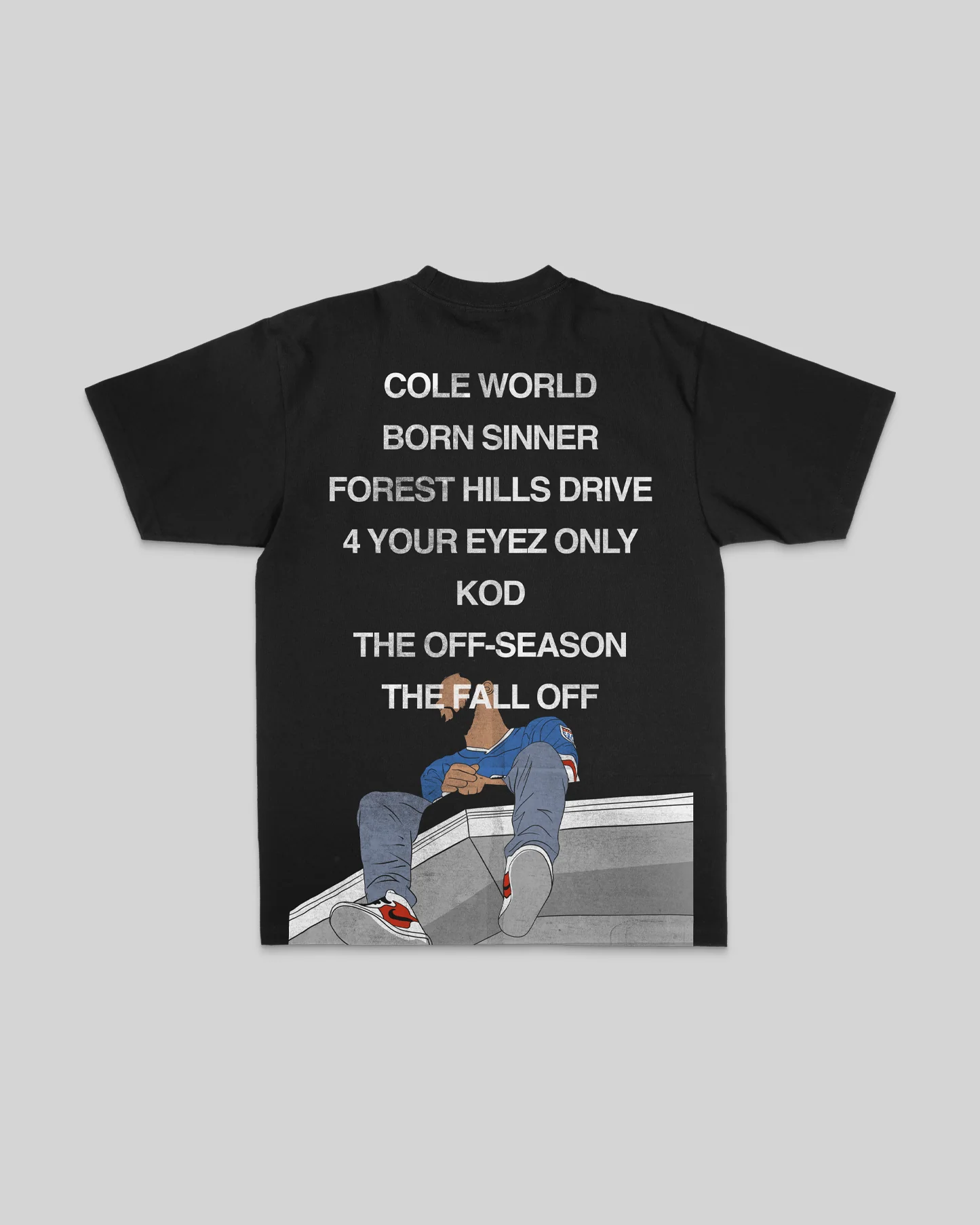 No Face COLE | Heavyweight Black Graphic Tee