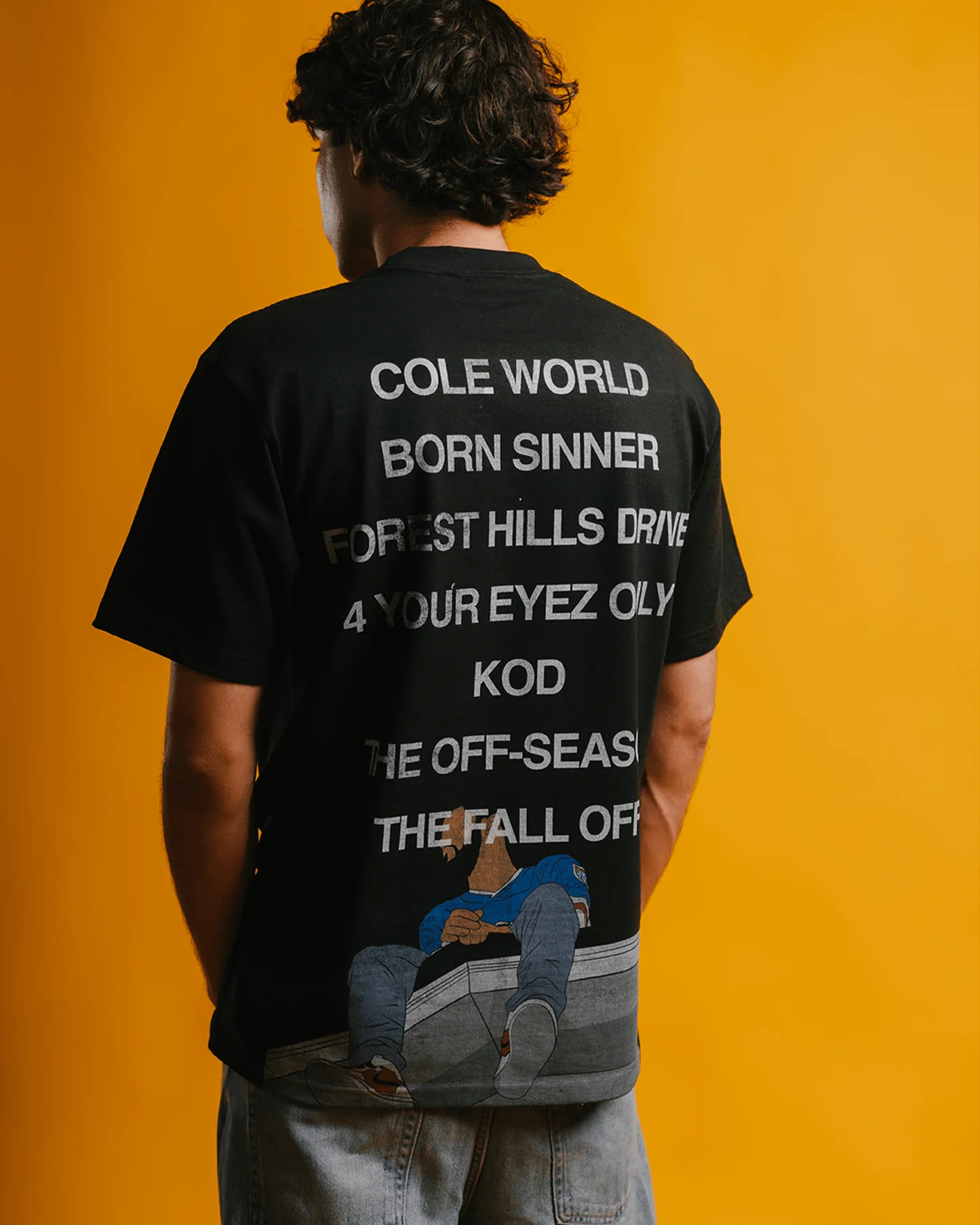 No Face COLE | Heavyweight Black Graphic Tee - Image 3