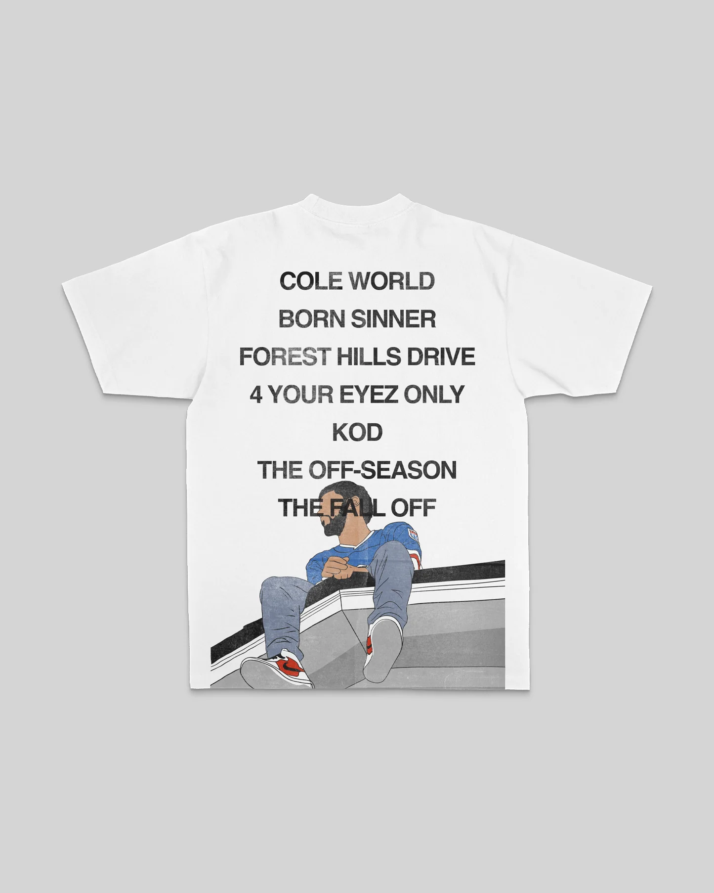 No Face COLE | Heavyweight White Graphic Tee