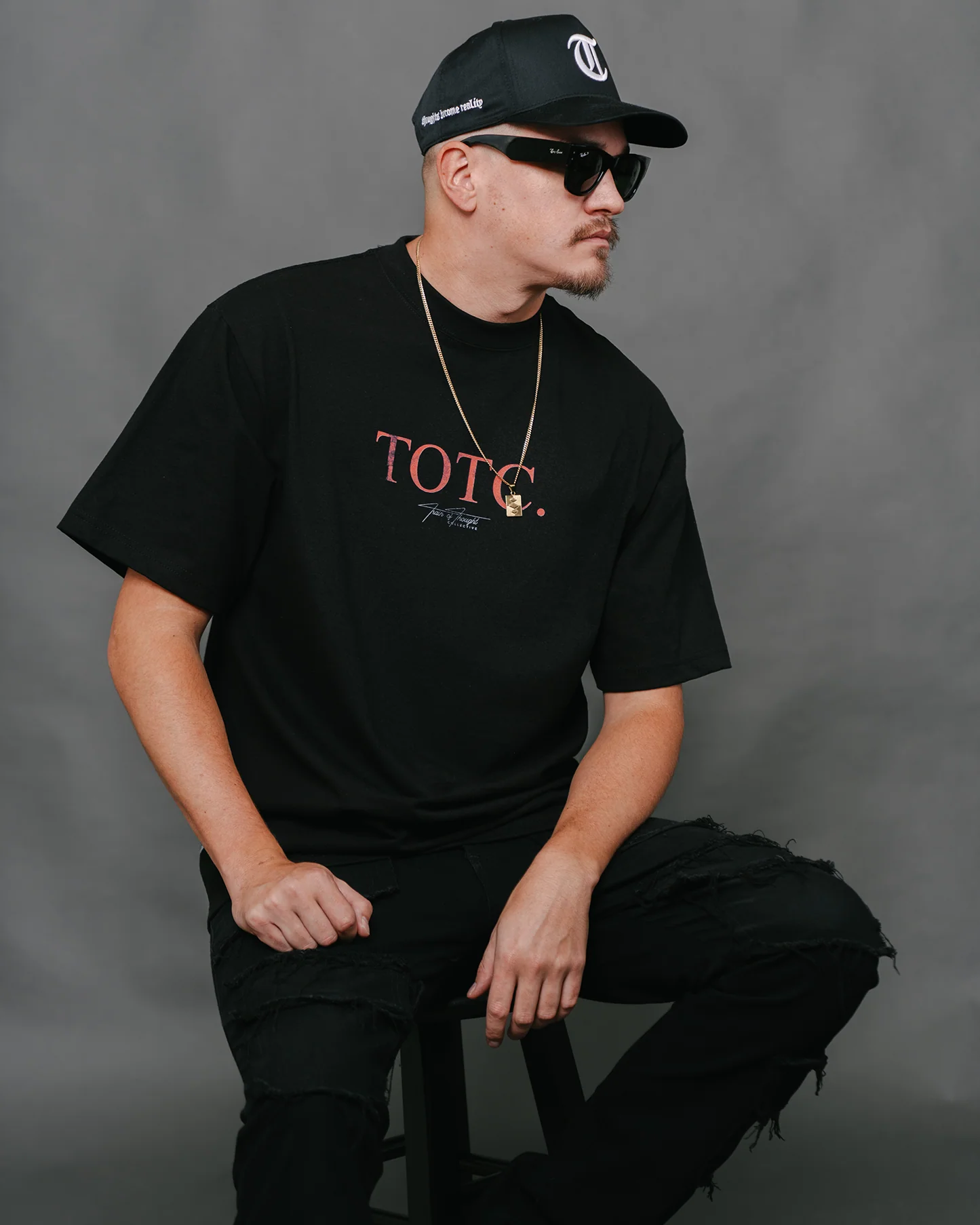No-Face DAMN | Heavyweight Black Graphic Tee - Image 3