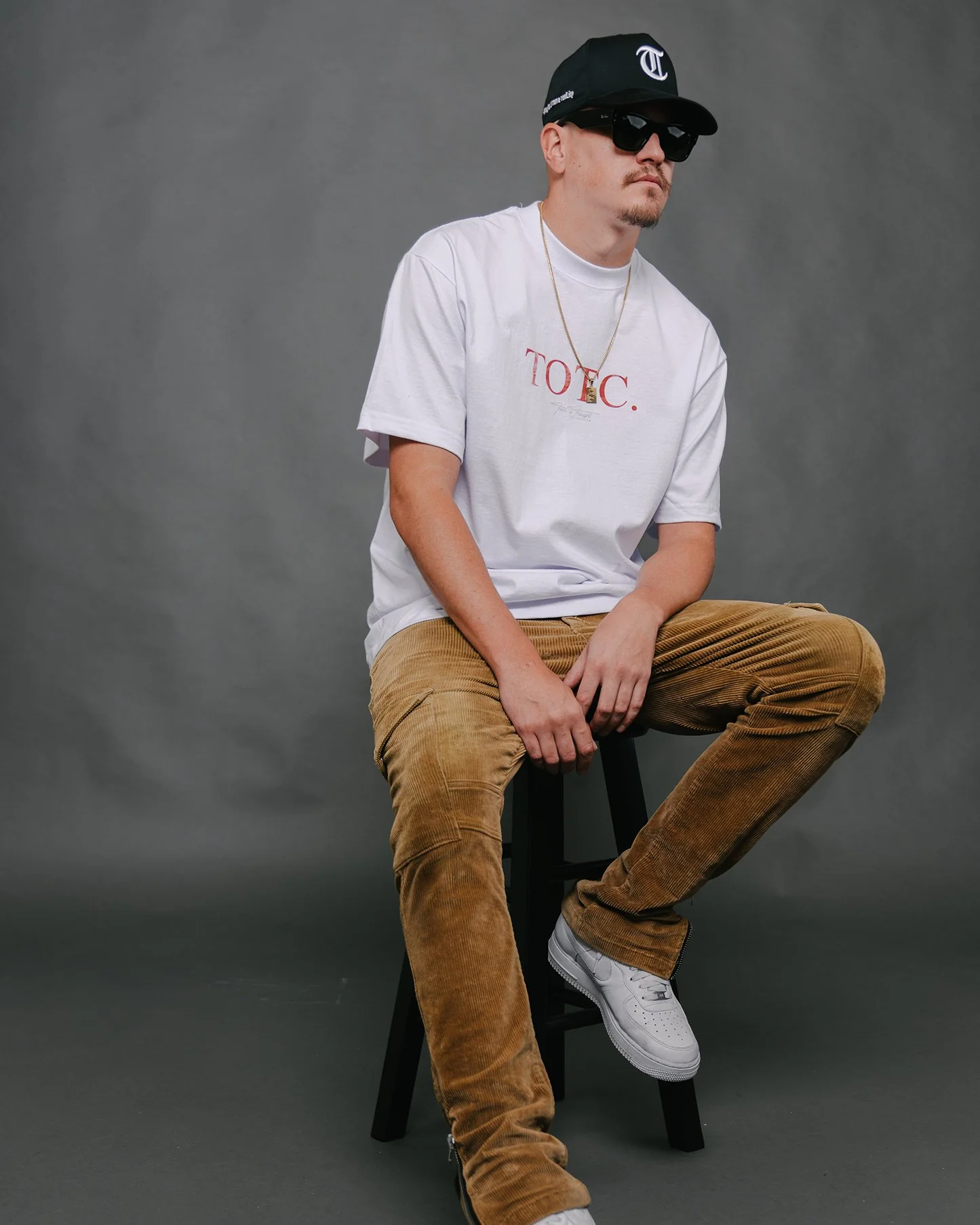 No-Face DAMN | Heavyweight White Graphic Tee - Image 3