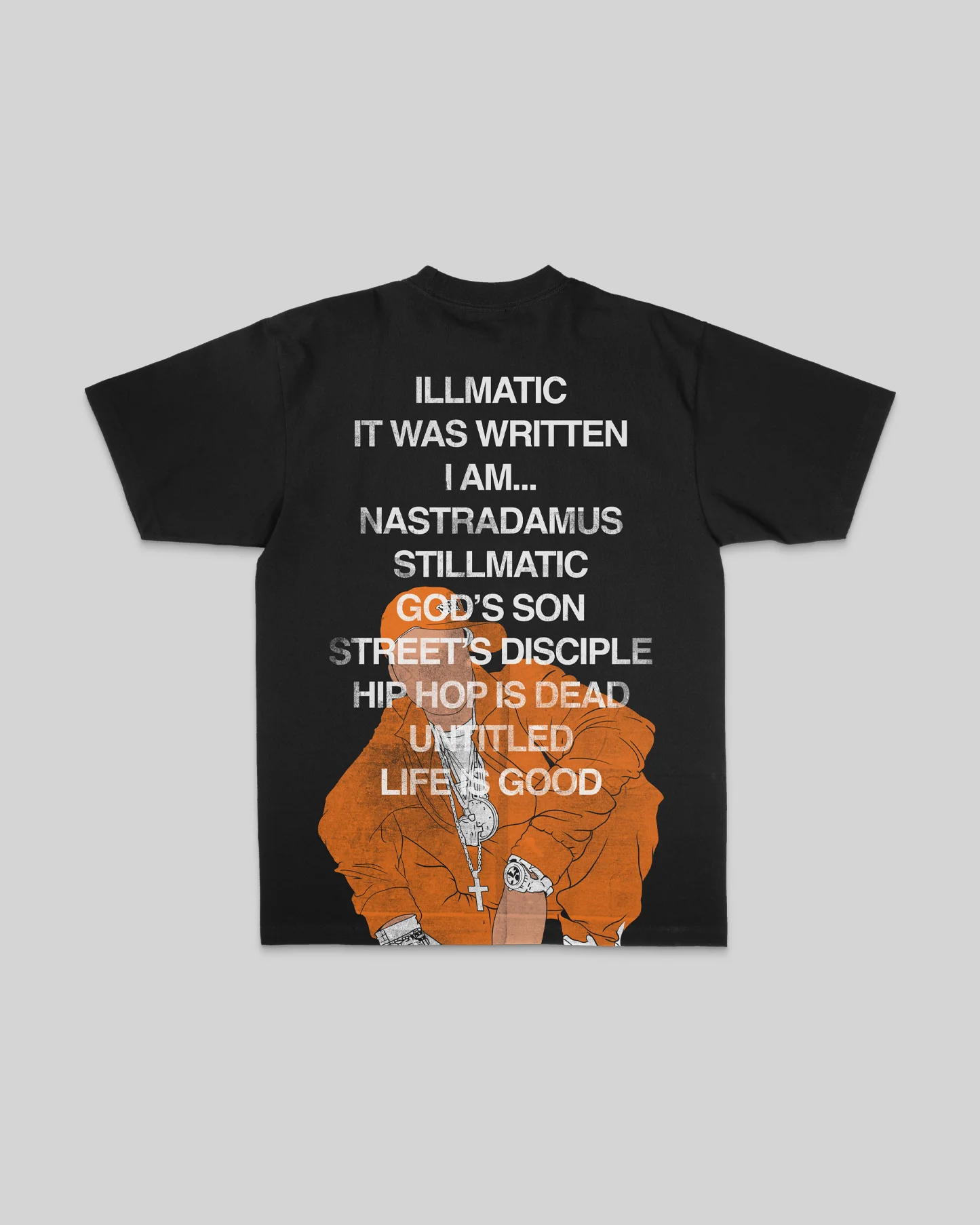 No Face NAS | Heavyweight Black Graphic Tee