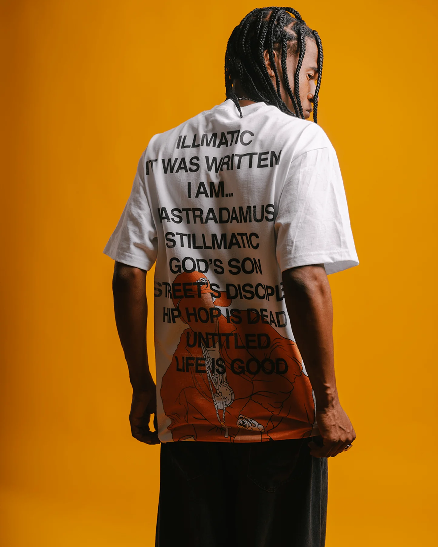 No Face NAS | Heavyweight White Graphic Tee - Image 3