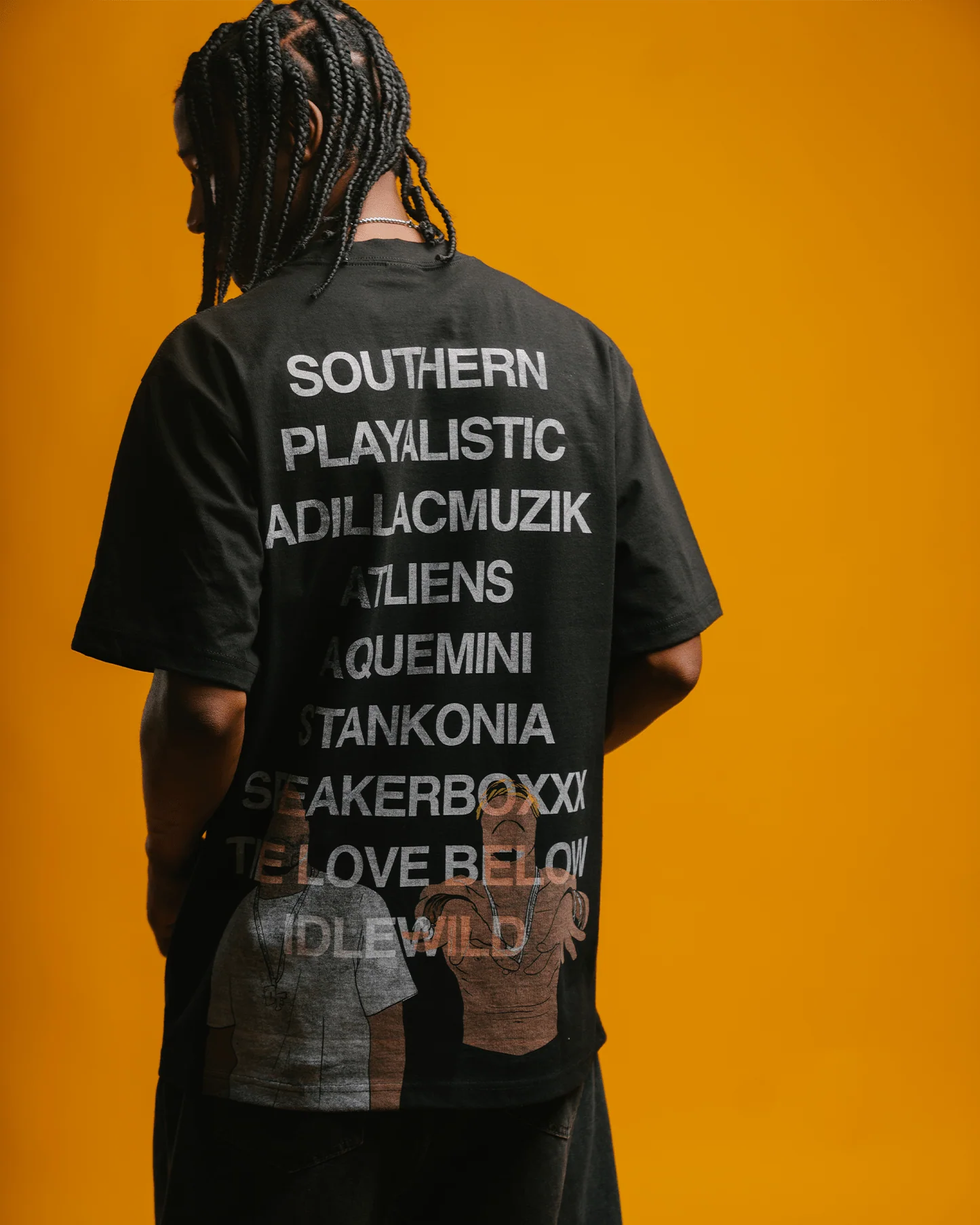No Face OUTKAST | Heavyweight Black Graphic Tee - Image 3