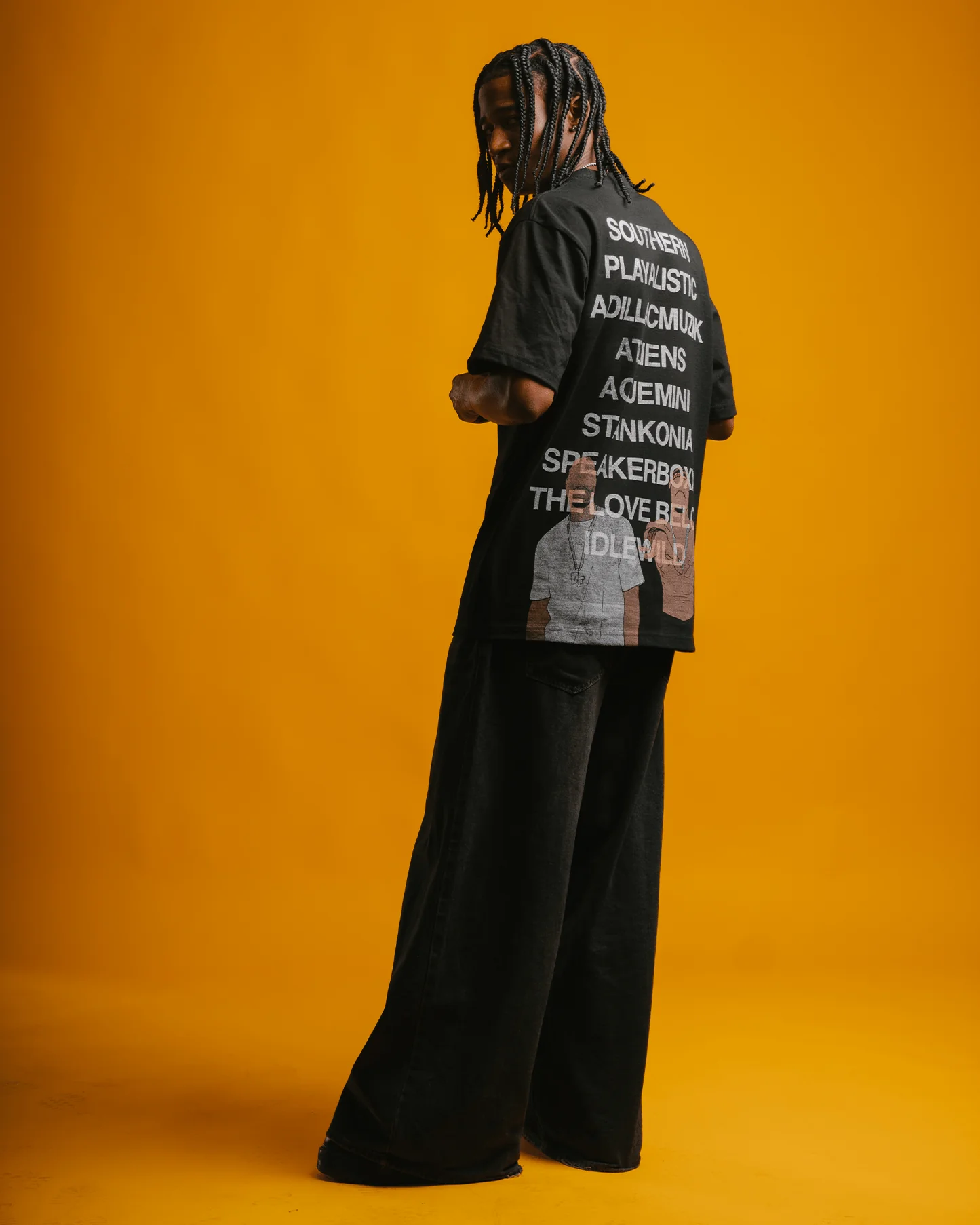 No Face OUTKAST | Heavyweight Black Graphic Tee - Image 5