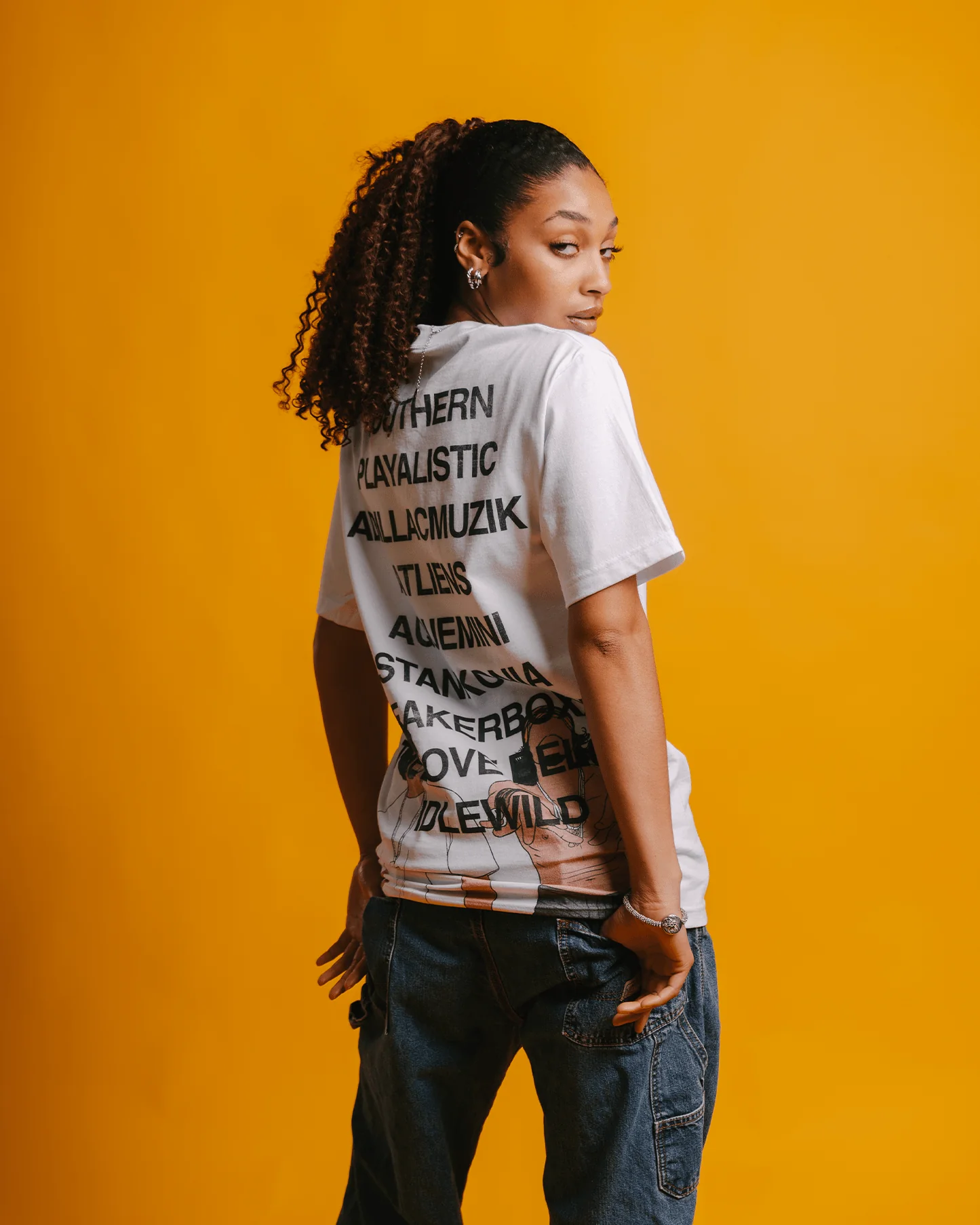 No Face OUTKAST | Heavyweight White Graphic Tee - Image 5