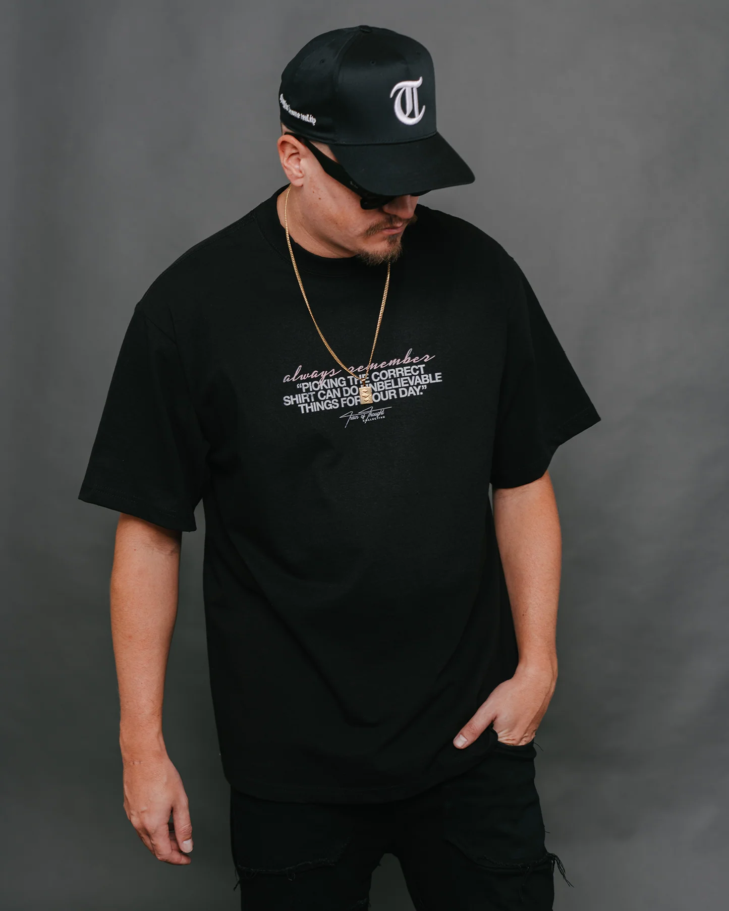 No-Face SWIMMING | Heavyweight Black Graphic Tee - Image 3