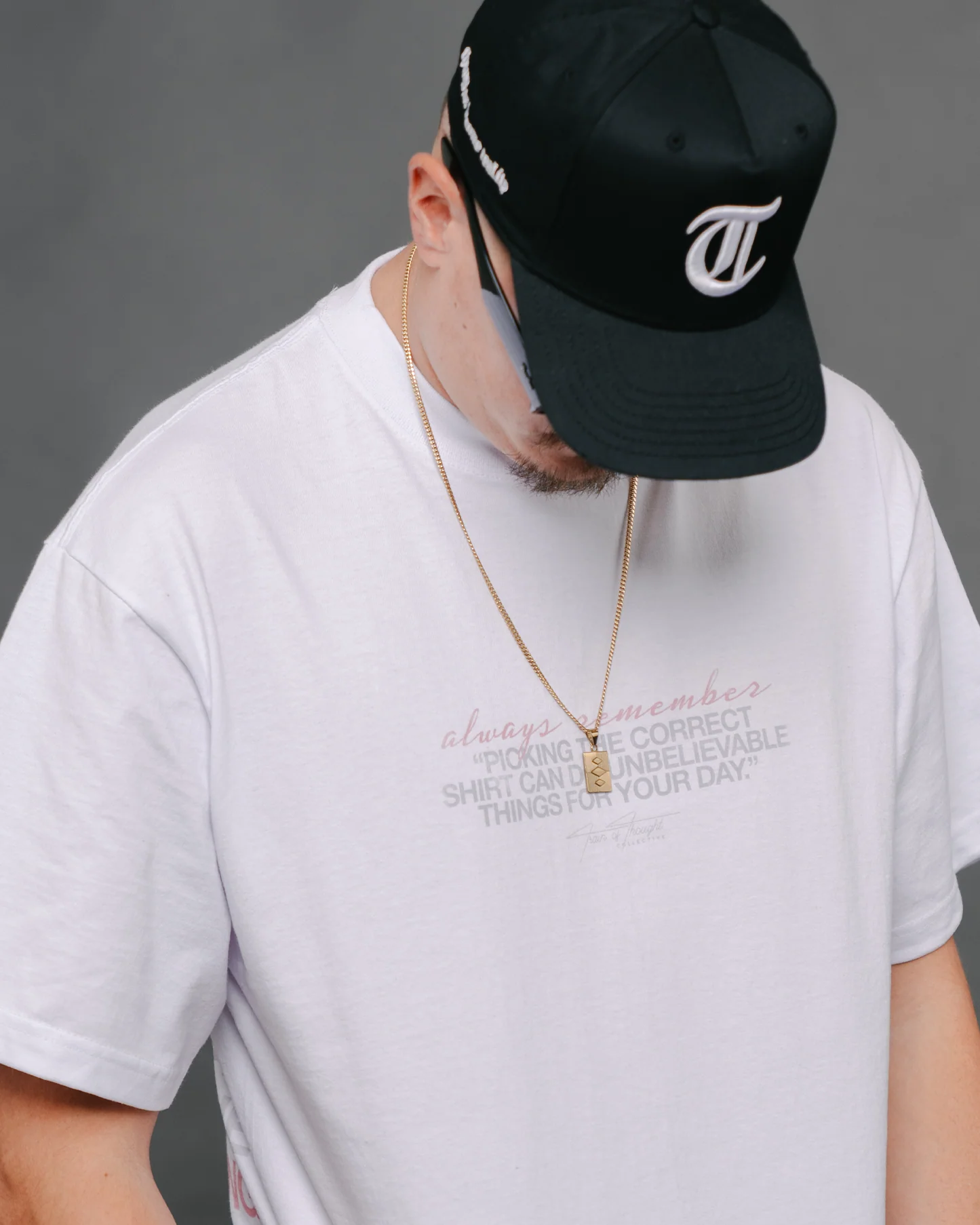 No-Face SWIMMING | Heavyweight White Graphic Tee - Image 3