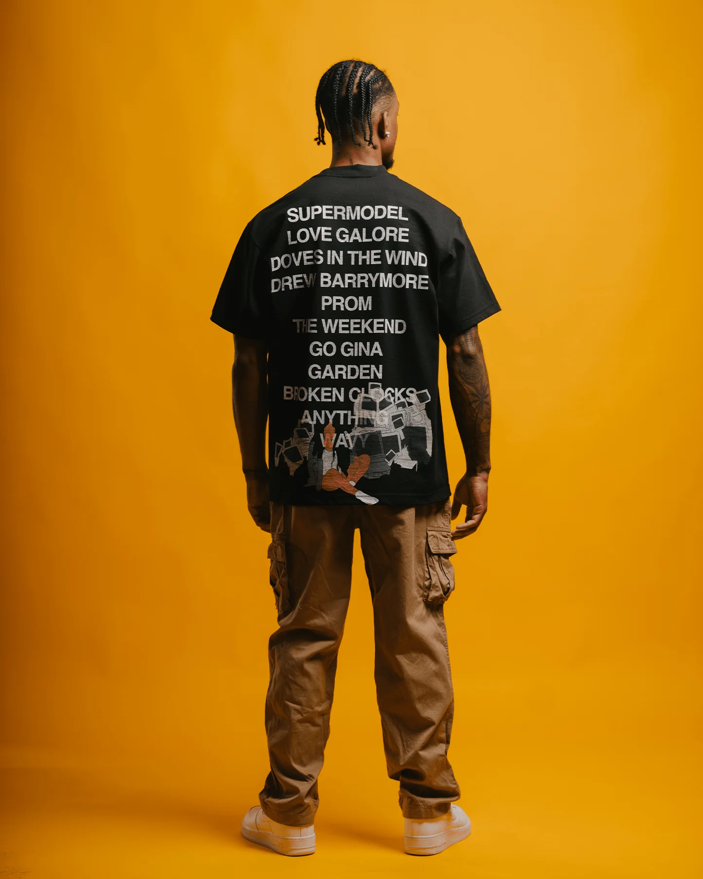 No Face SZA | Heavyweight Black Graphic Tee - Image 3