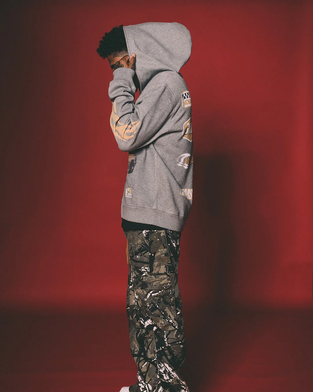 Nostalgia Ultra | Heather Grey Full Zip Body Bag Hoodie - Image 4