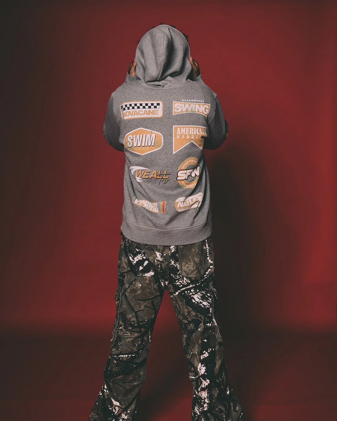Nostalgia Ultra | Heather Grey Full Zip Body Bag Hoodie - Image 5