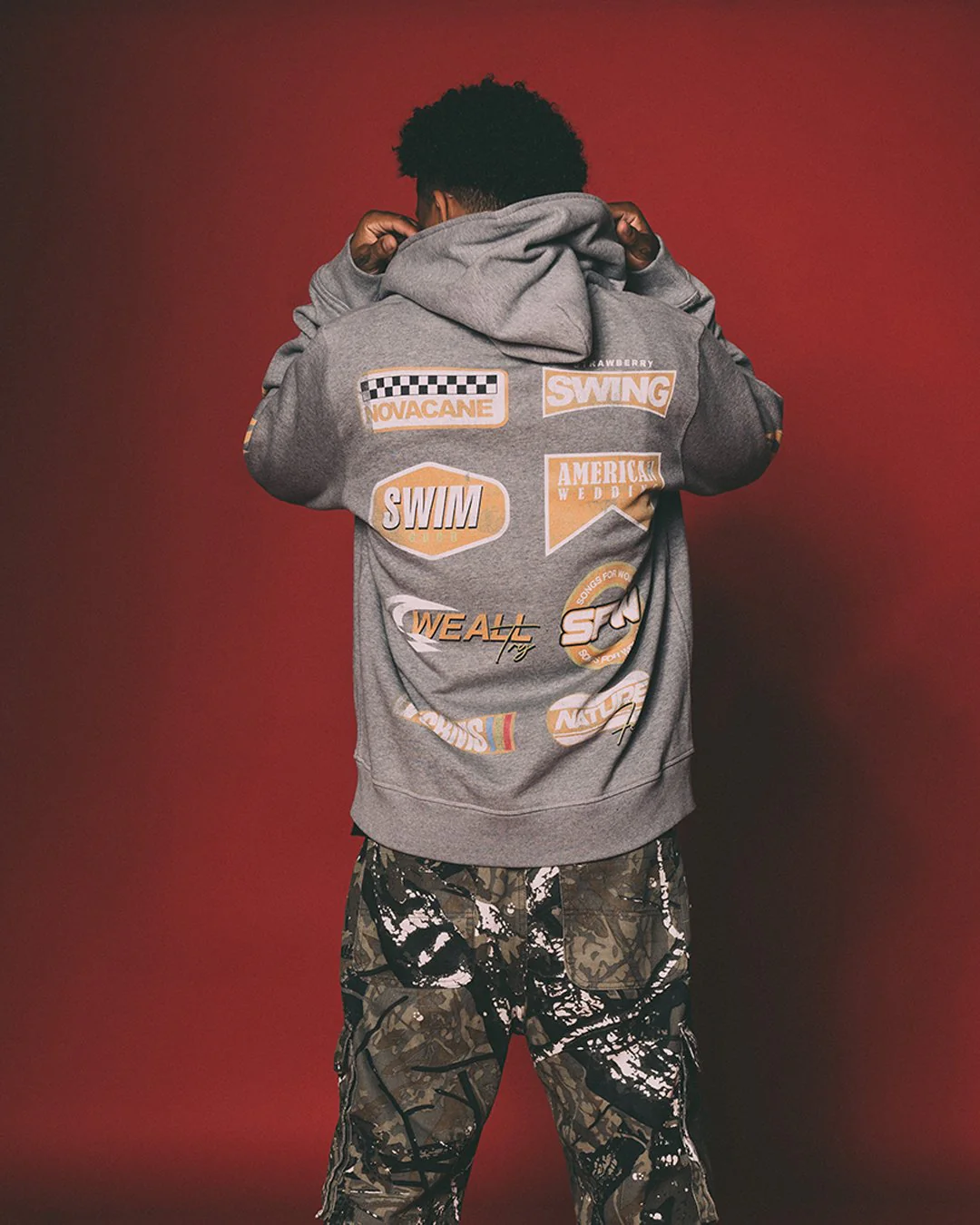 Nostalgia Ultra | Heather Grey Full Zip Body Bag Hoodie - Image 6