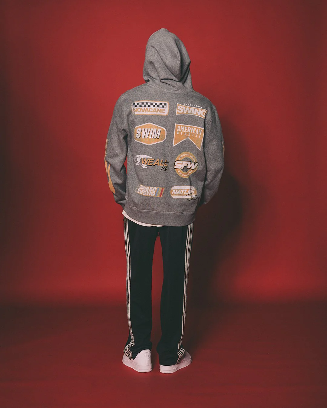 Nostalgia Ultra | Heather Grey Full Zip Body Bag Hoodie - Image 9