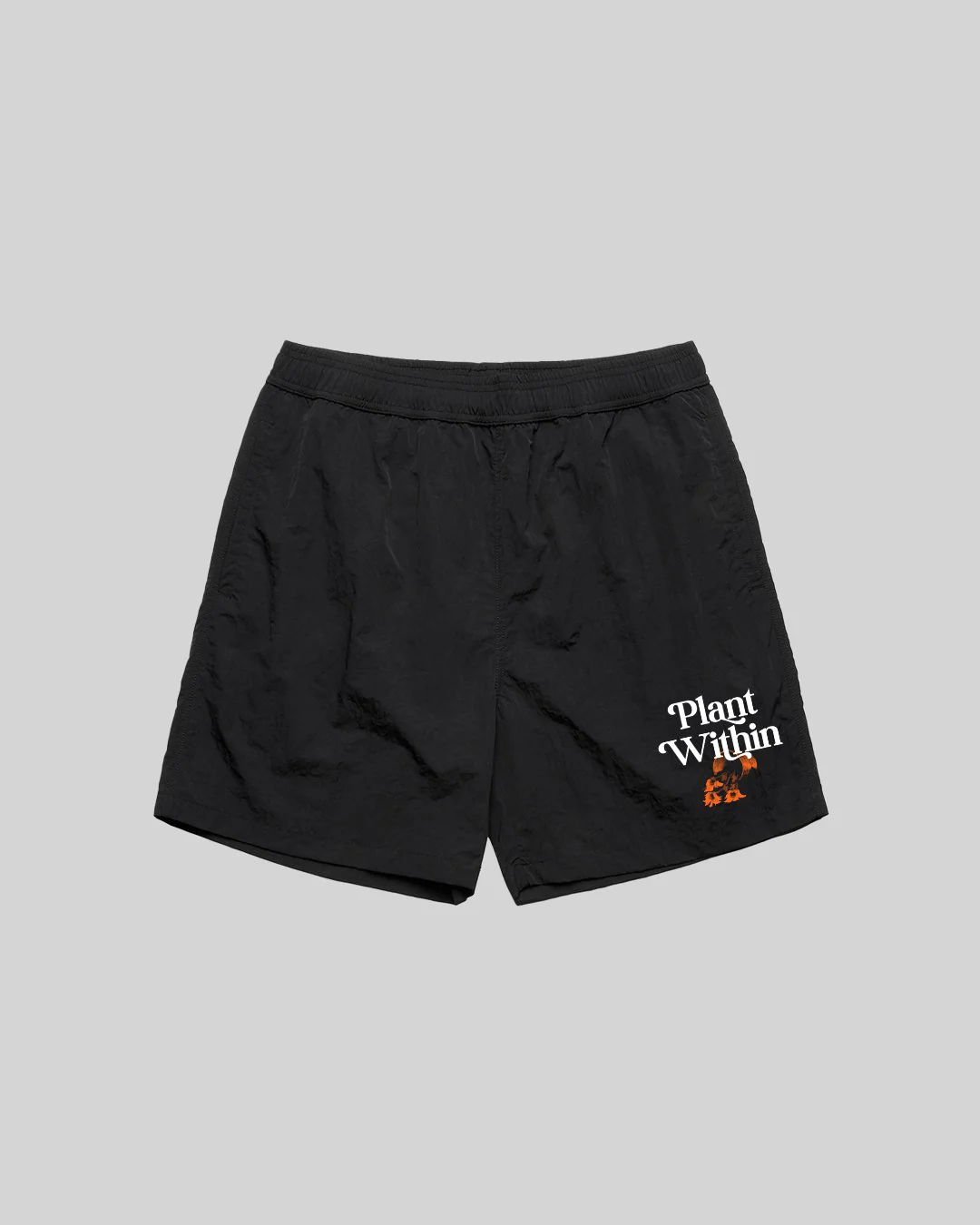 Plant Within | Black Swim Shorts 17"
