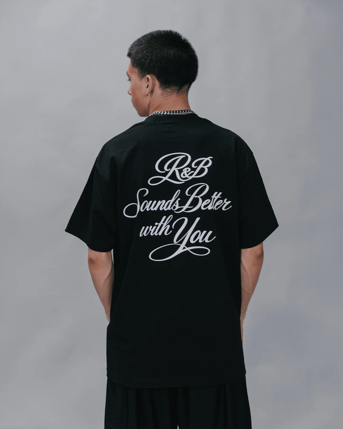 R&B with You | Heavyweight Black Graphic Tee - Image 5