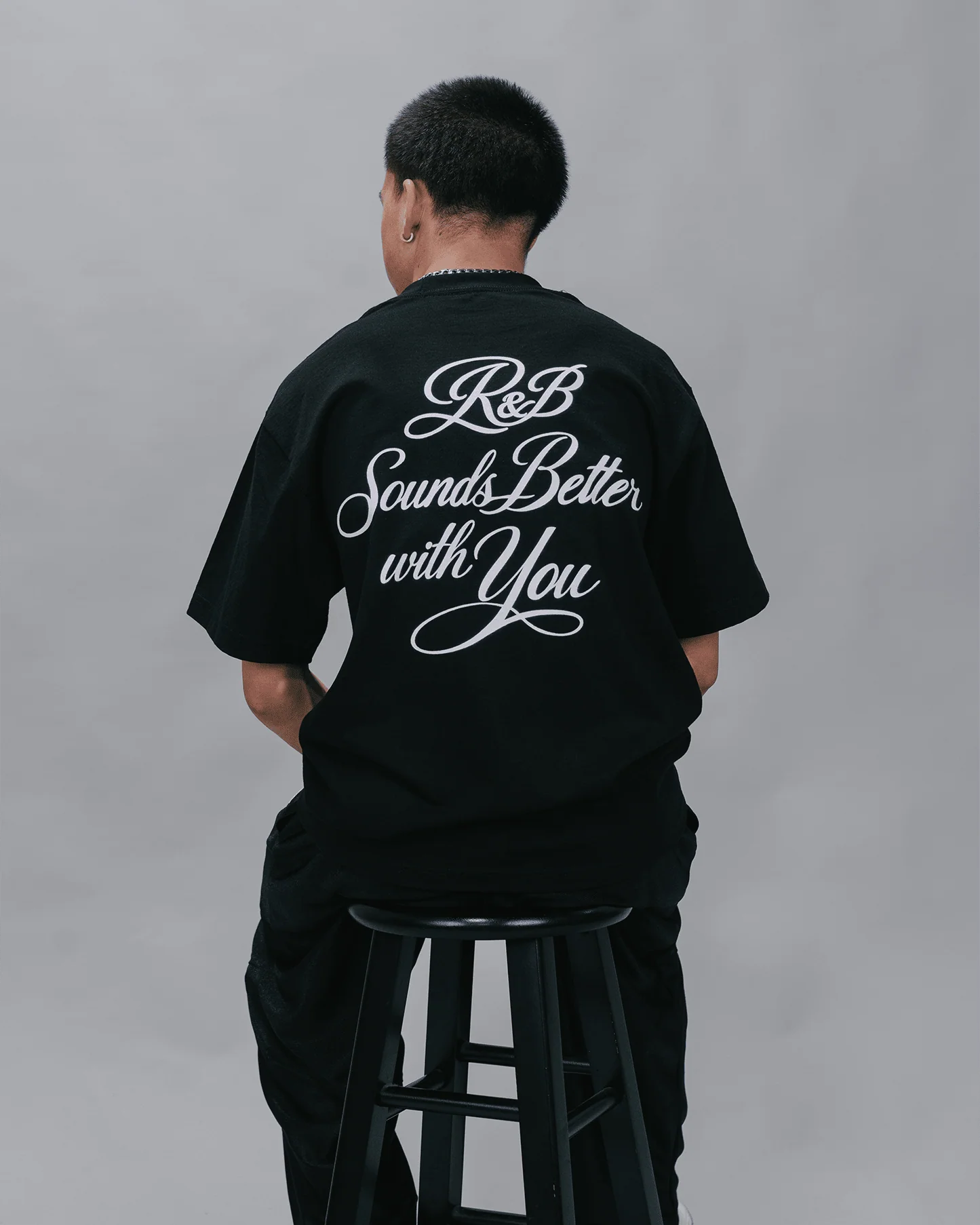 R&B with You | Heavyweight Black Graphic Tee - Image 7