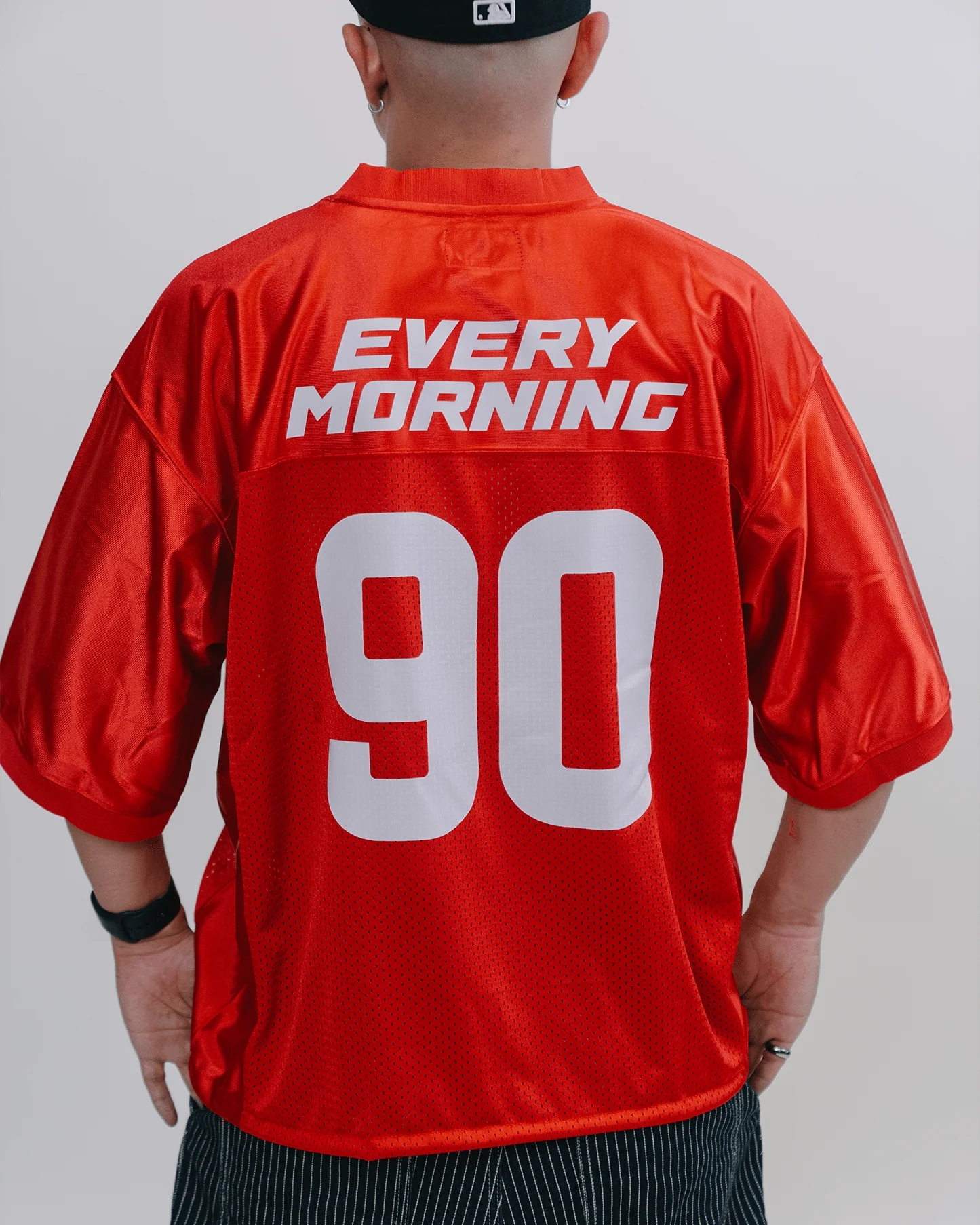 Rnb Every Morning V1 | Cropped Red Football Jersey - Image 4