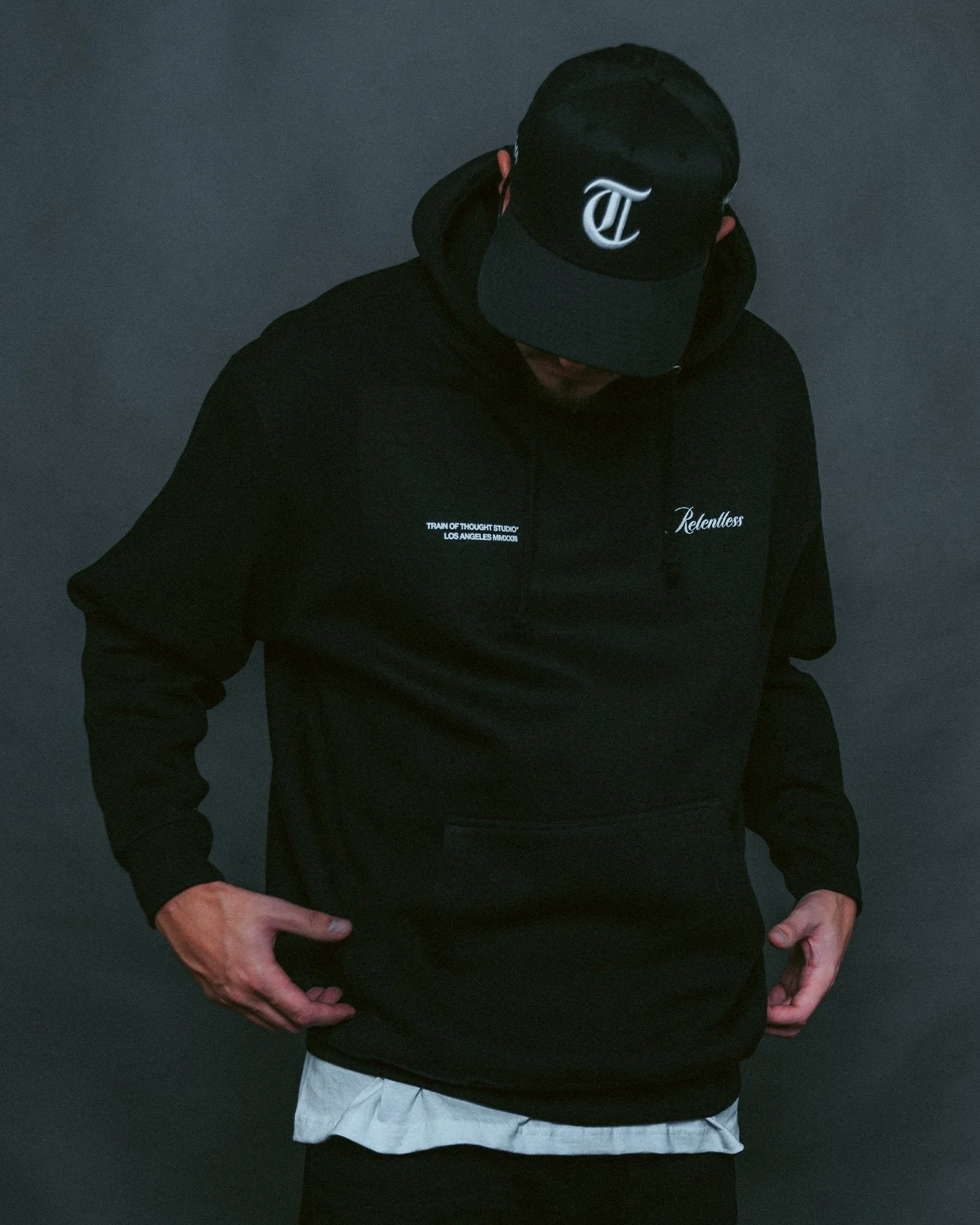 Relentless | Black Pullover Hoodie - Image 2